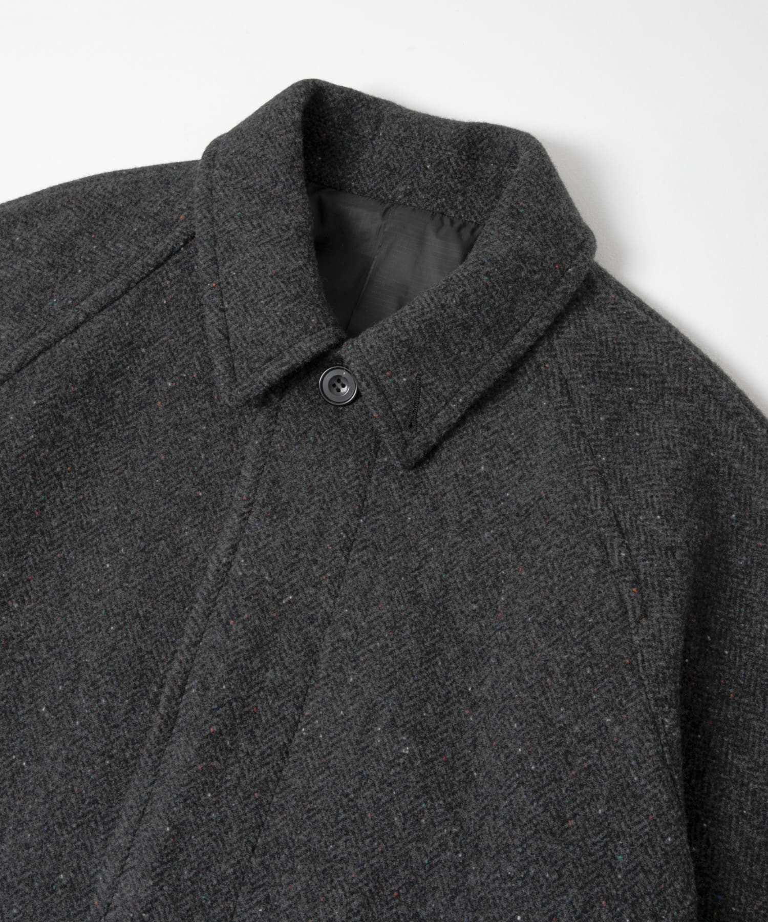 Unlikely　Balmacaan Coat Nep Tweed C/GRAY M