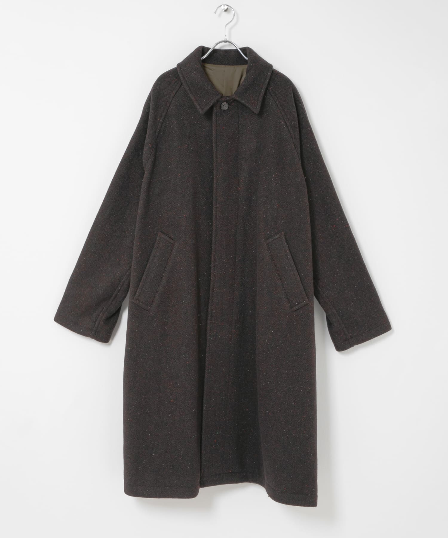 Unlikely　Balmacaan Coat Nep Tweed