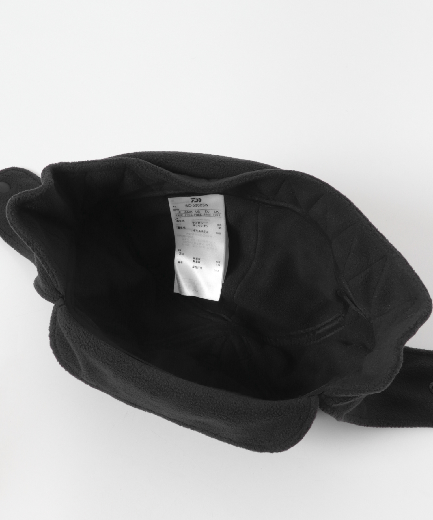 DAIWA PIER39　TECH FLEECE FLIGHT CAP BLACK FREE