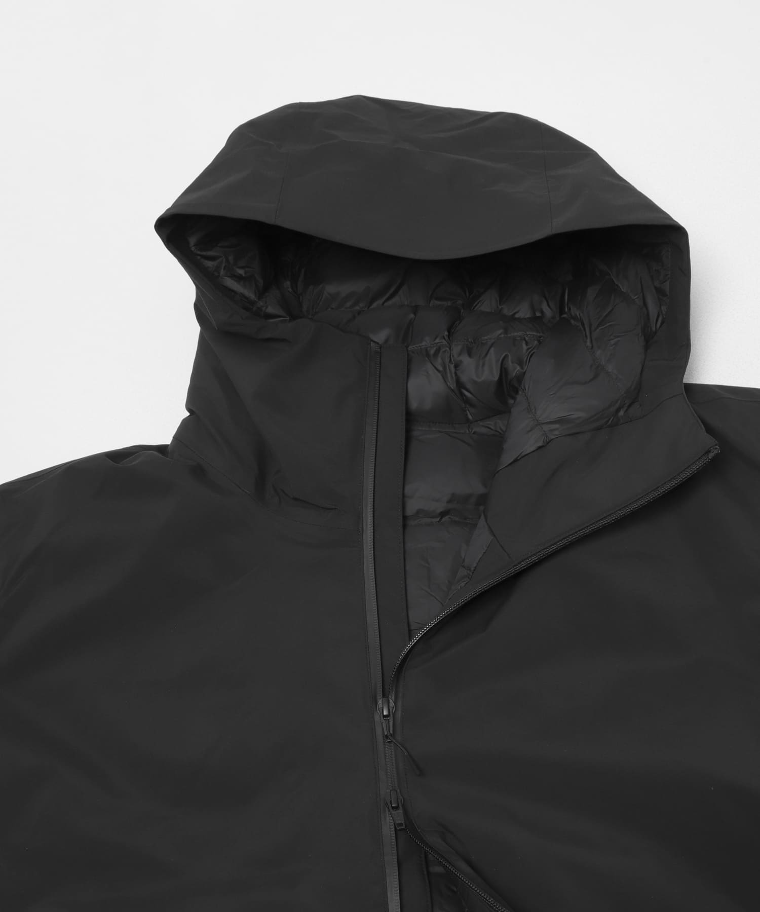 ES.1　3lyr down Hoodie black M