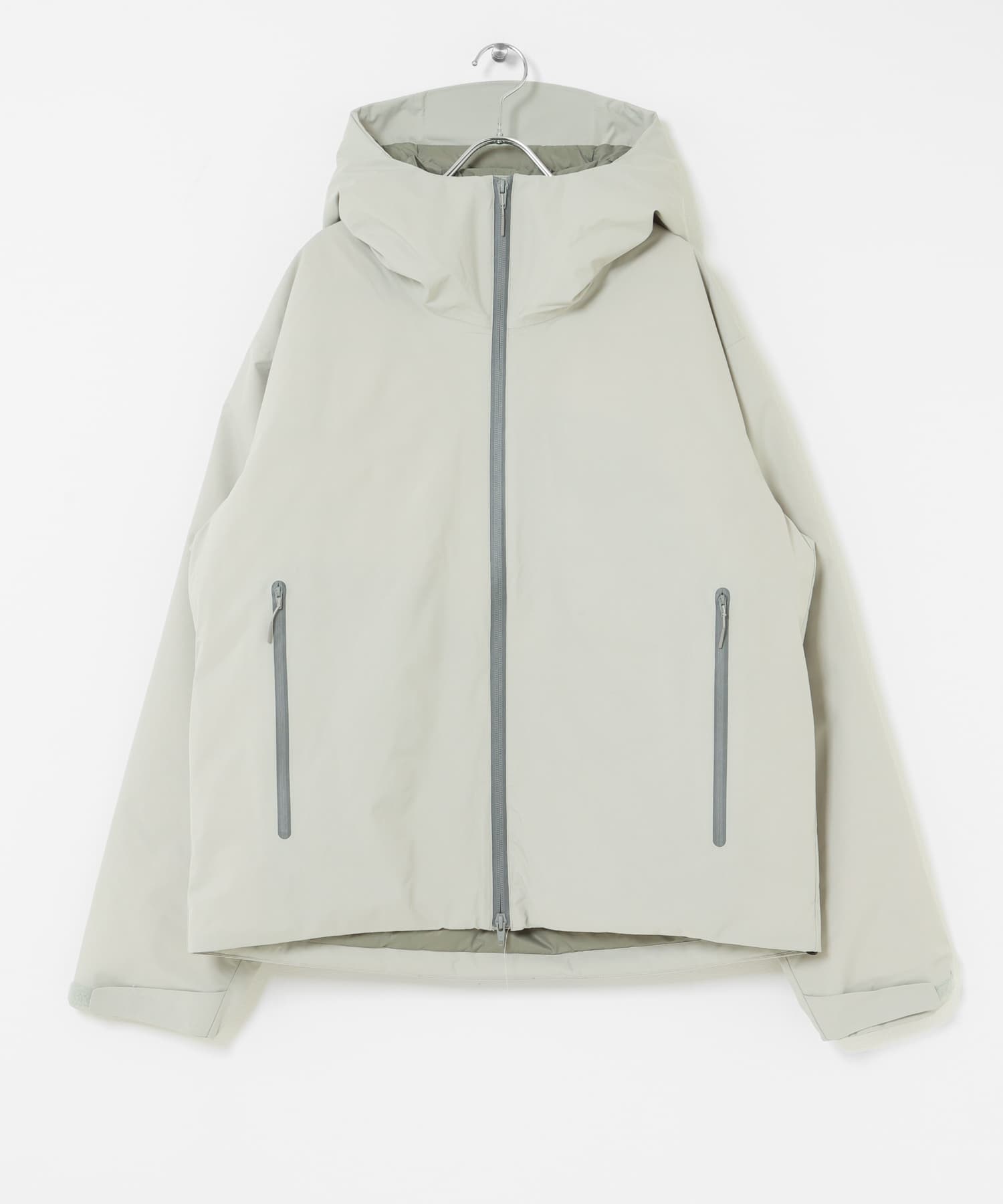 ES.1　3lyr down Hoodie lt gray M