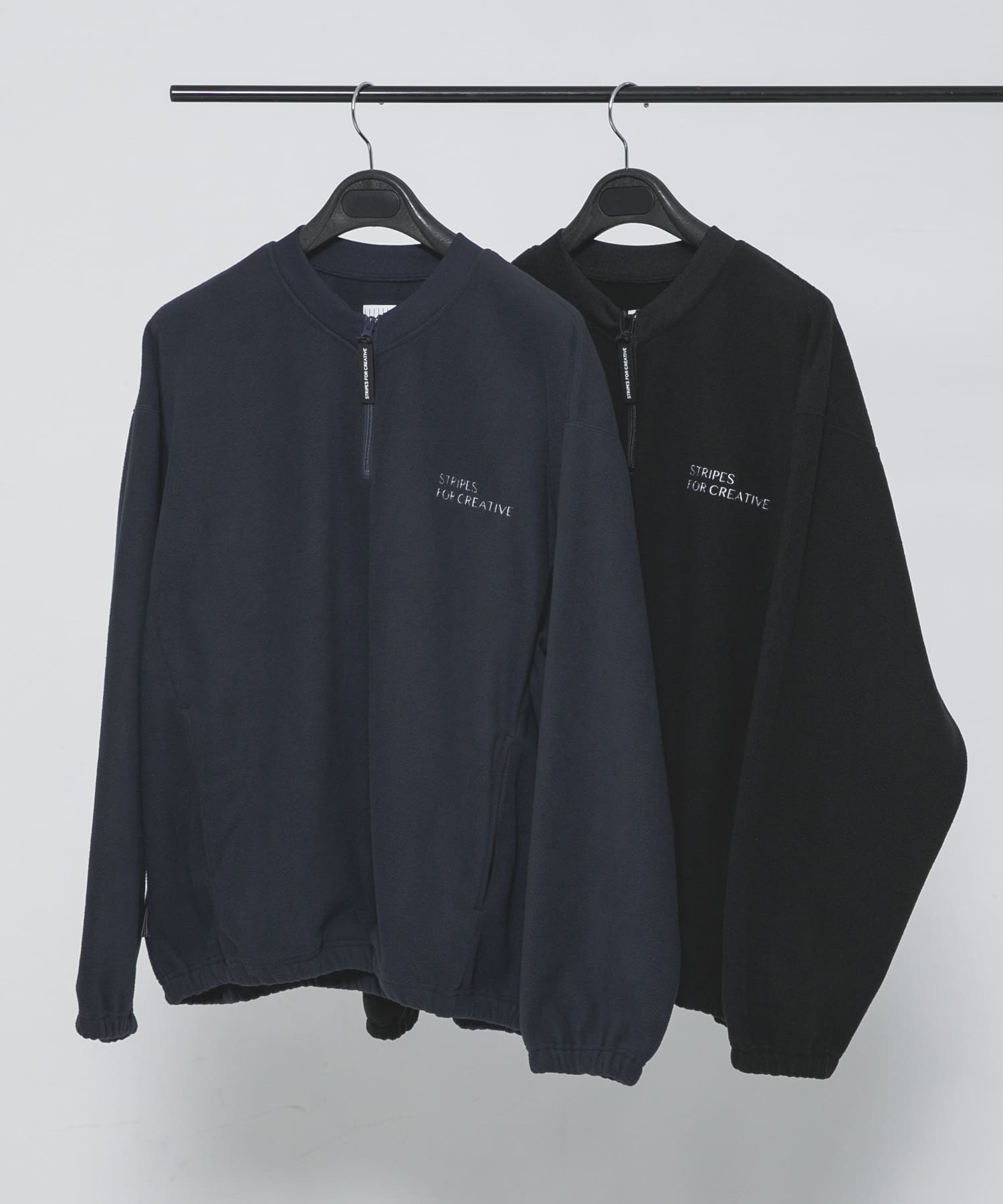 SFC　FLEECE BASEBALL HALF ZIP JACKET Navy M