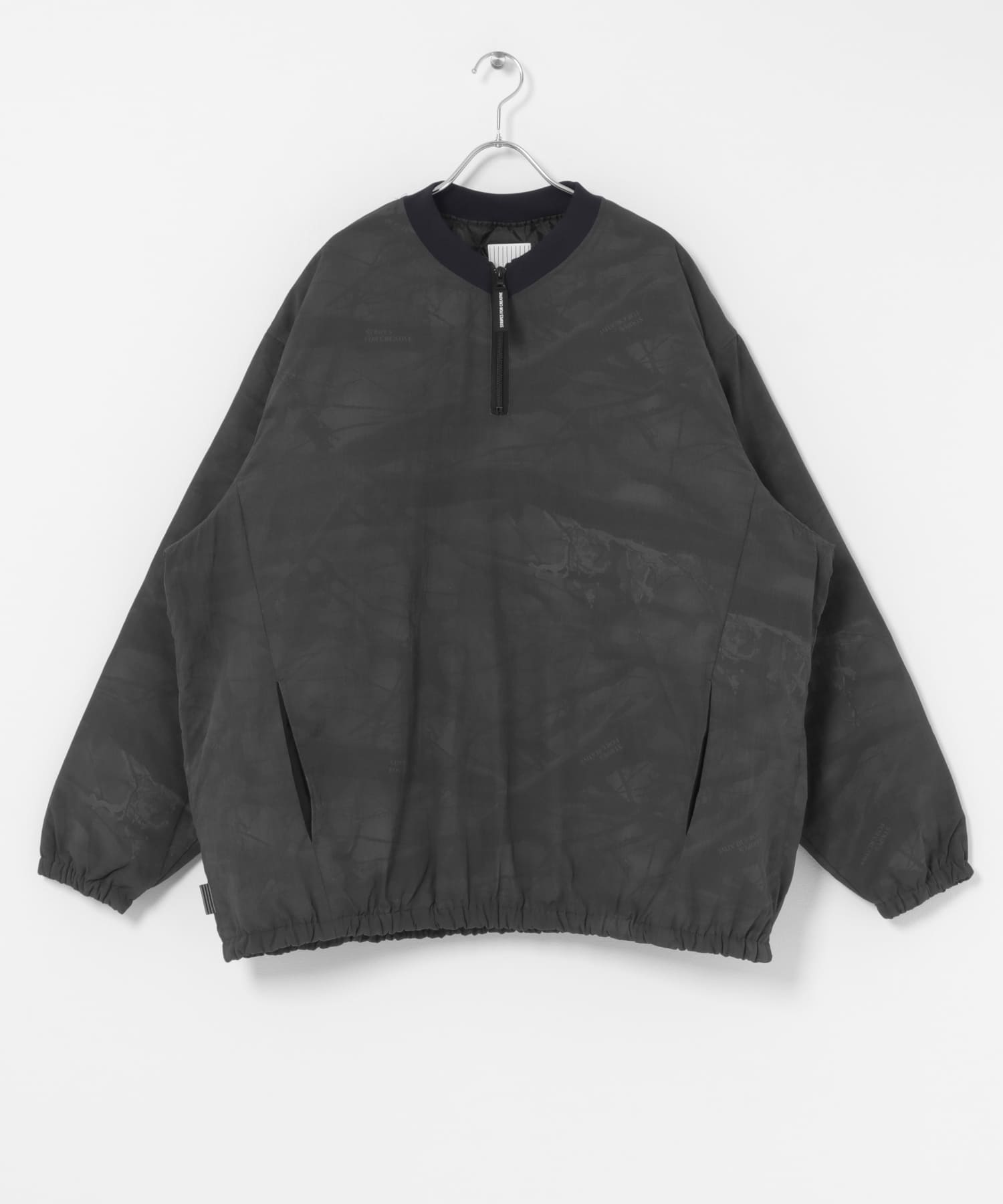 SFC　BASEBALL HALF ZIP JACKET Black Camo L