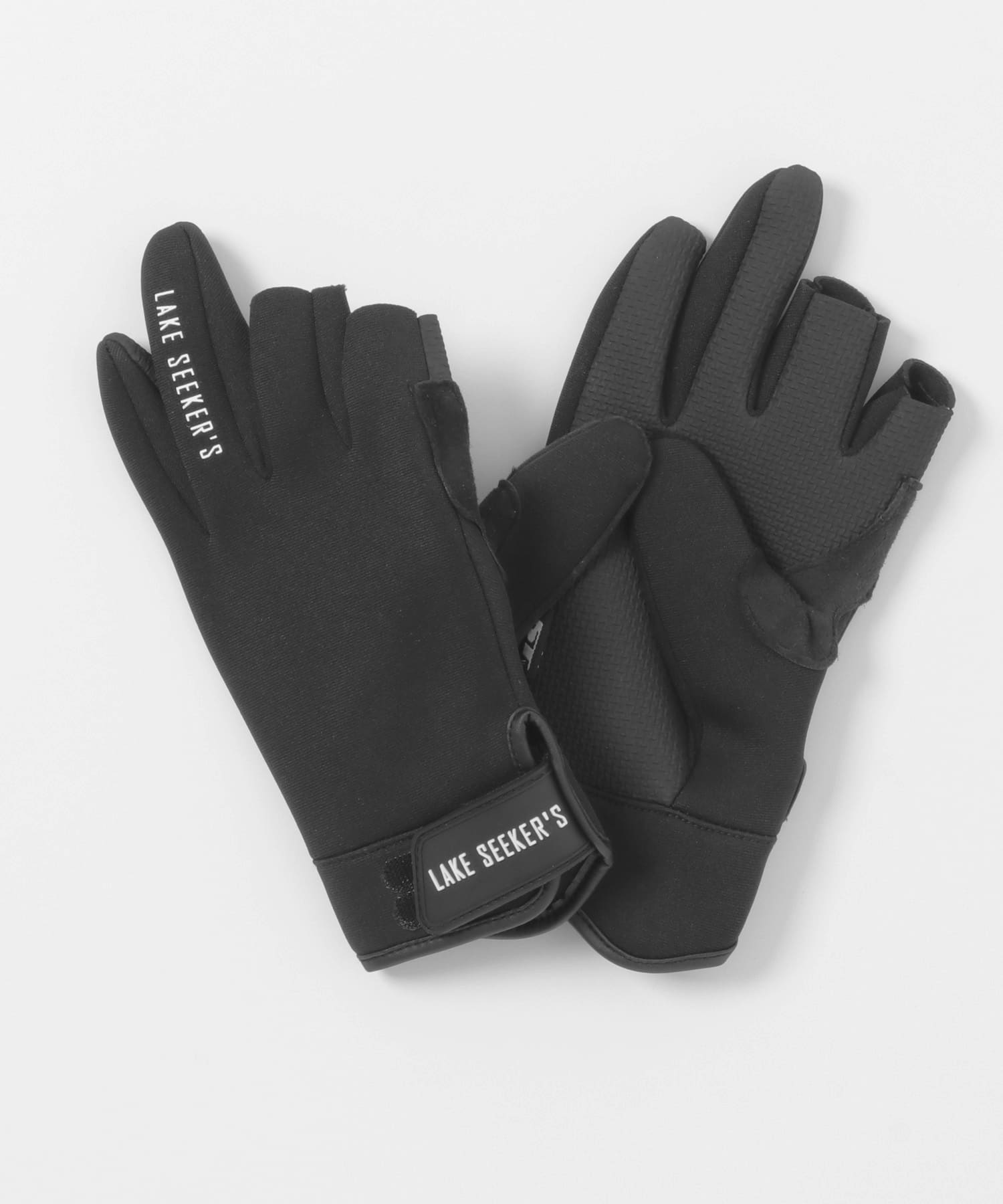 LAKE SEEKERS　Fishing Glove BLK/WHT Free
