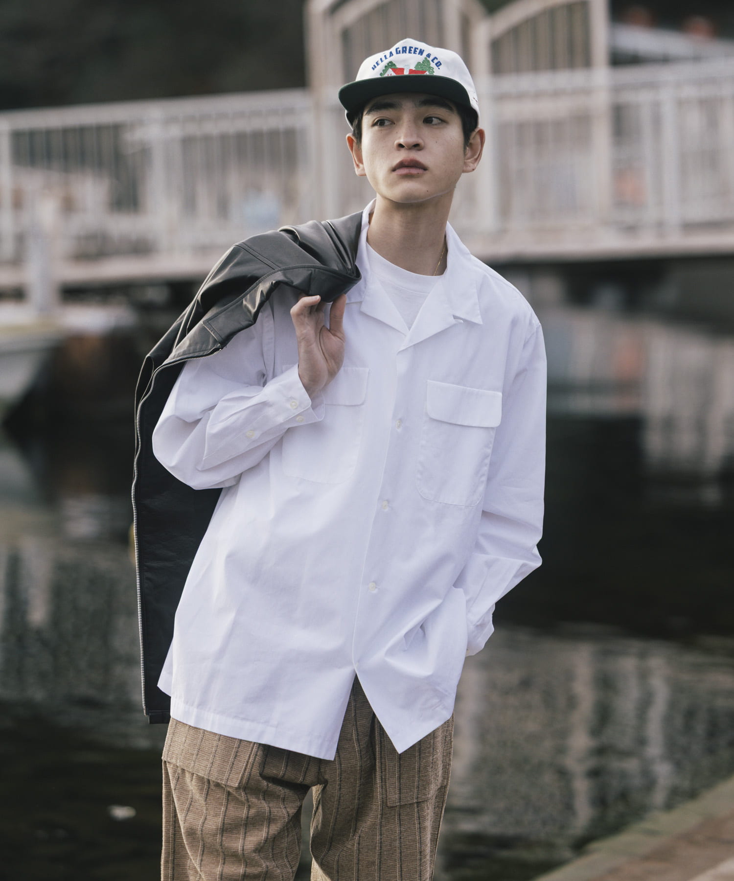 THE DAY　OPEN COLLAR SHIRT