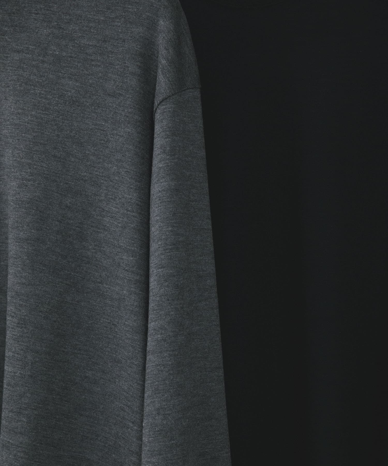 THE DAY　MERINO WOOL CREW NECK LONG SLEEVE SHIRT GRAY 1