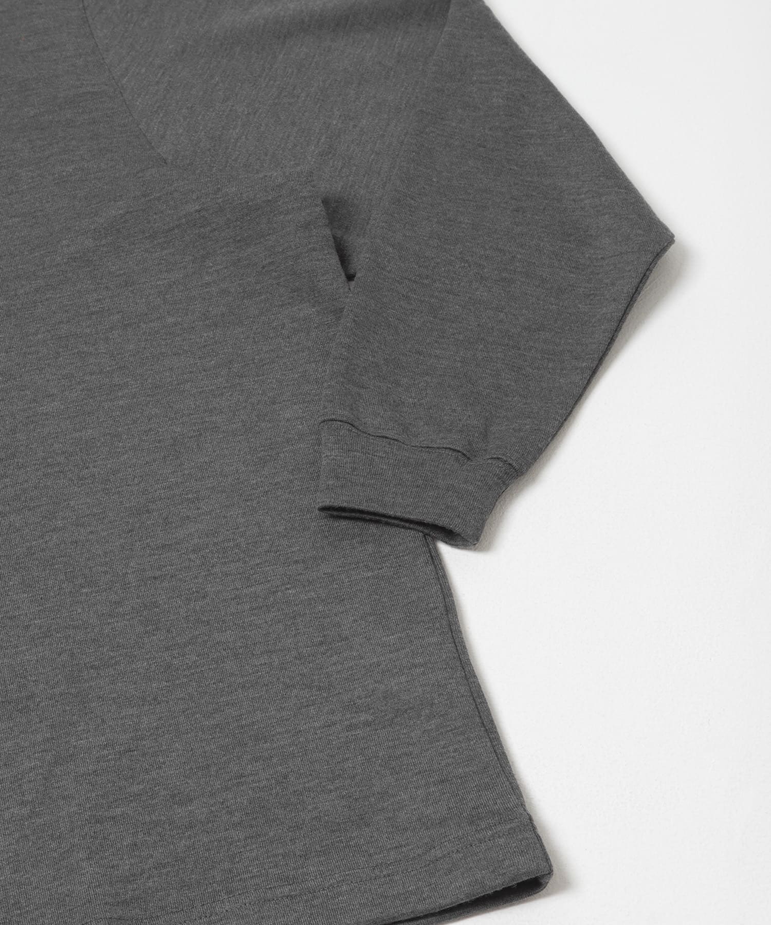 THE DAY　MERINO WOOL CREW NECK LONG SLEEVE SHIRT GRAY 1