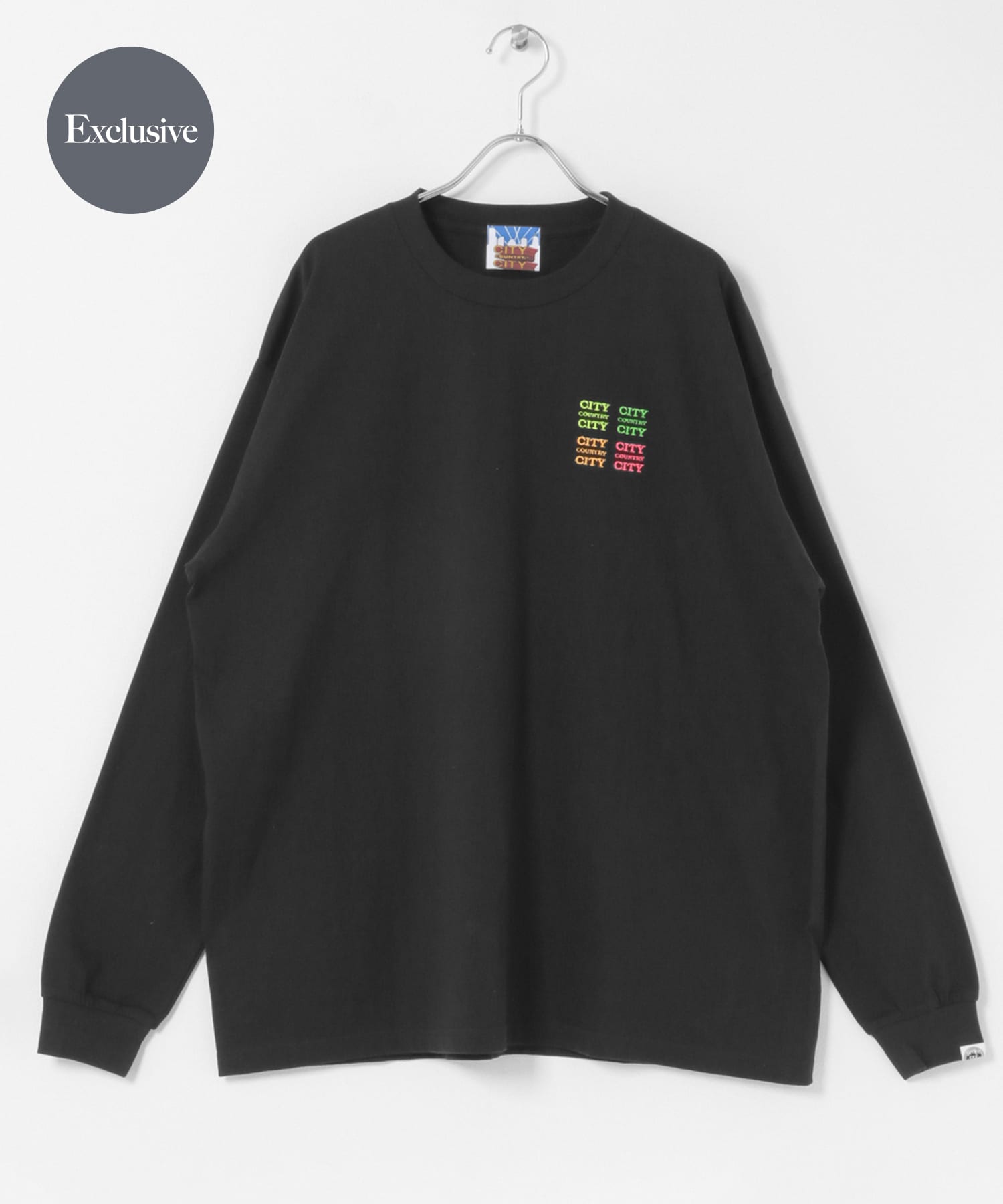 『別注』CITY COUNTRY CITY×URBS　L/S T-SHIRT FOR YGM BLACK M