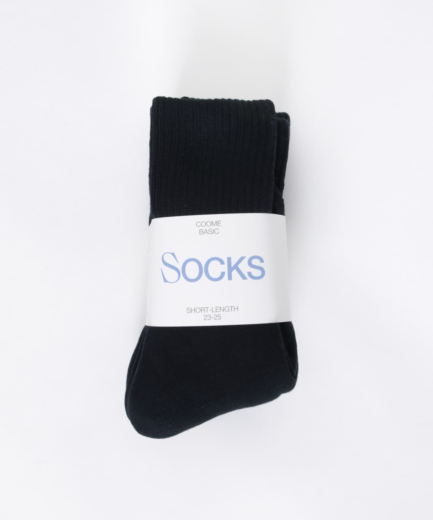 COOME　COOME SOCKS BLACK 23-25