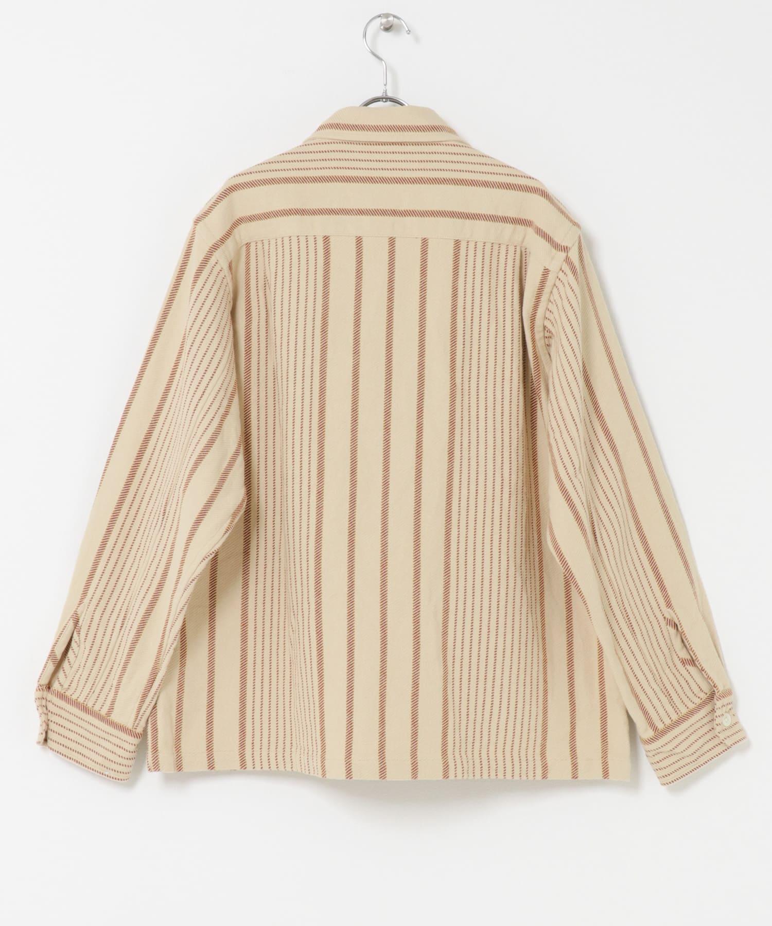 NOMARHYTHM TEXTILE　Stripe Shirt Jacket Crean 1