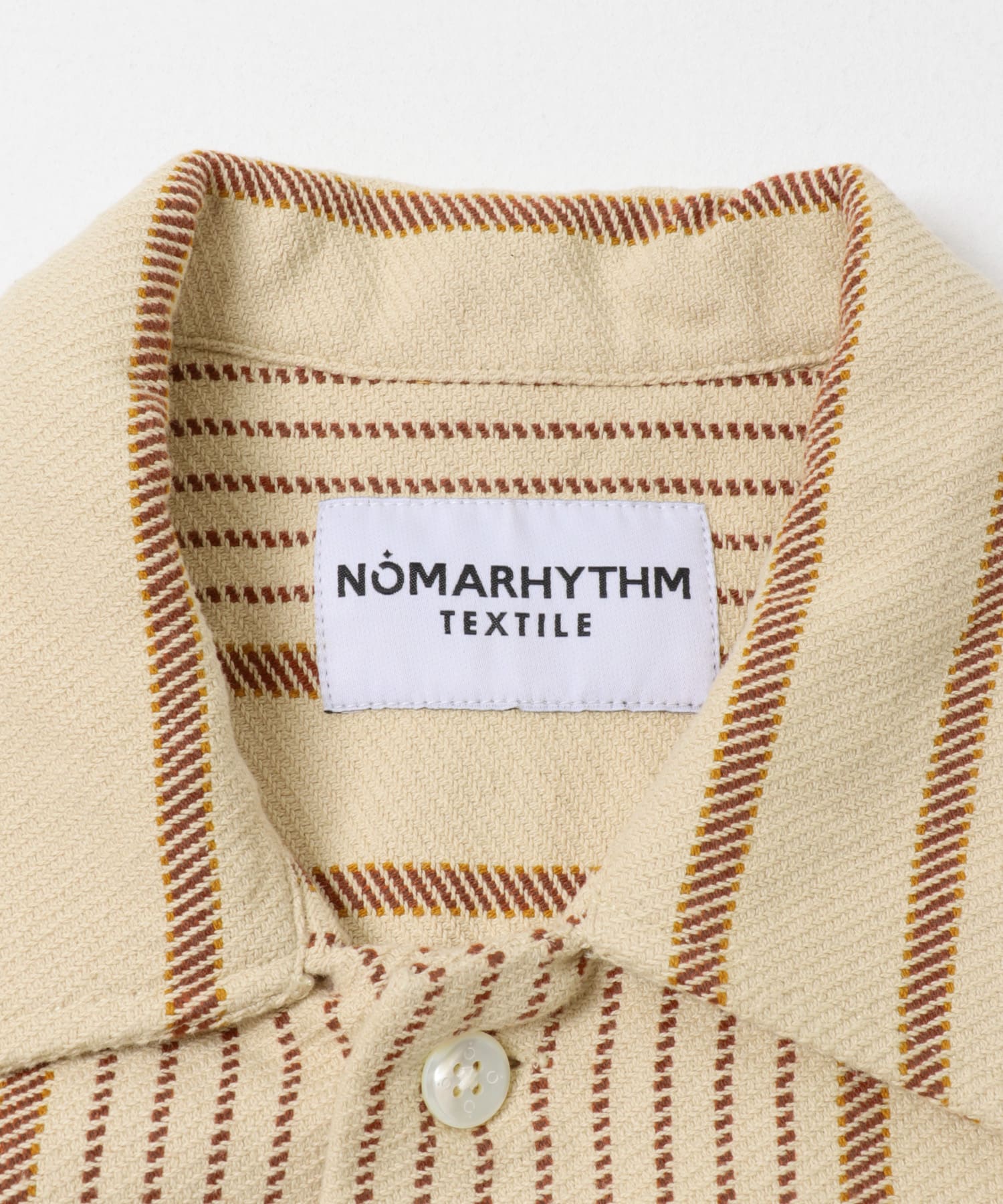 NOMARHYTHM TEXTILE　Stripe Shirt Jacket Crean 1