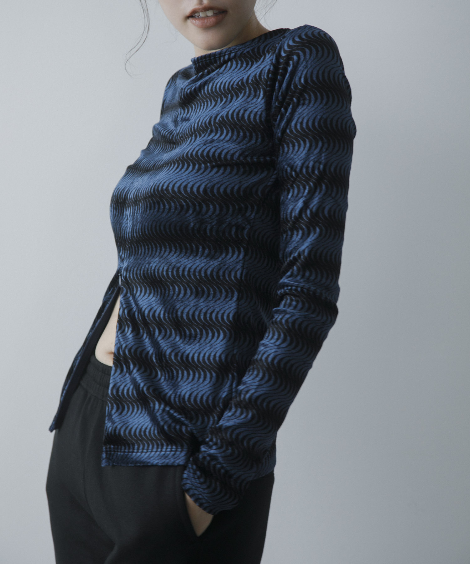 TanC TOKYO PATTERN VELOUR LONGSLEEVE(Free BLUE): トップス｜URBAN