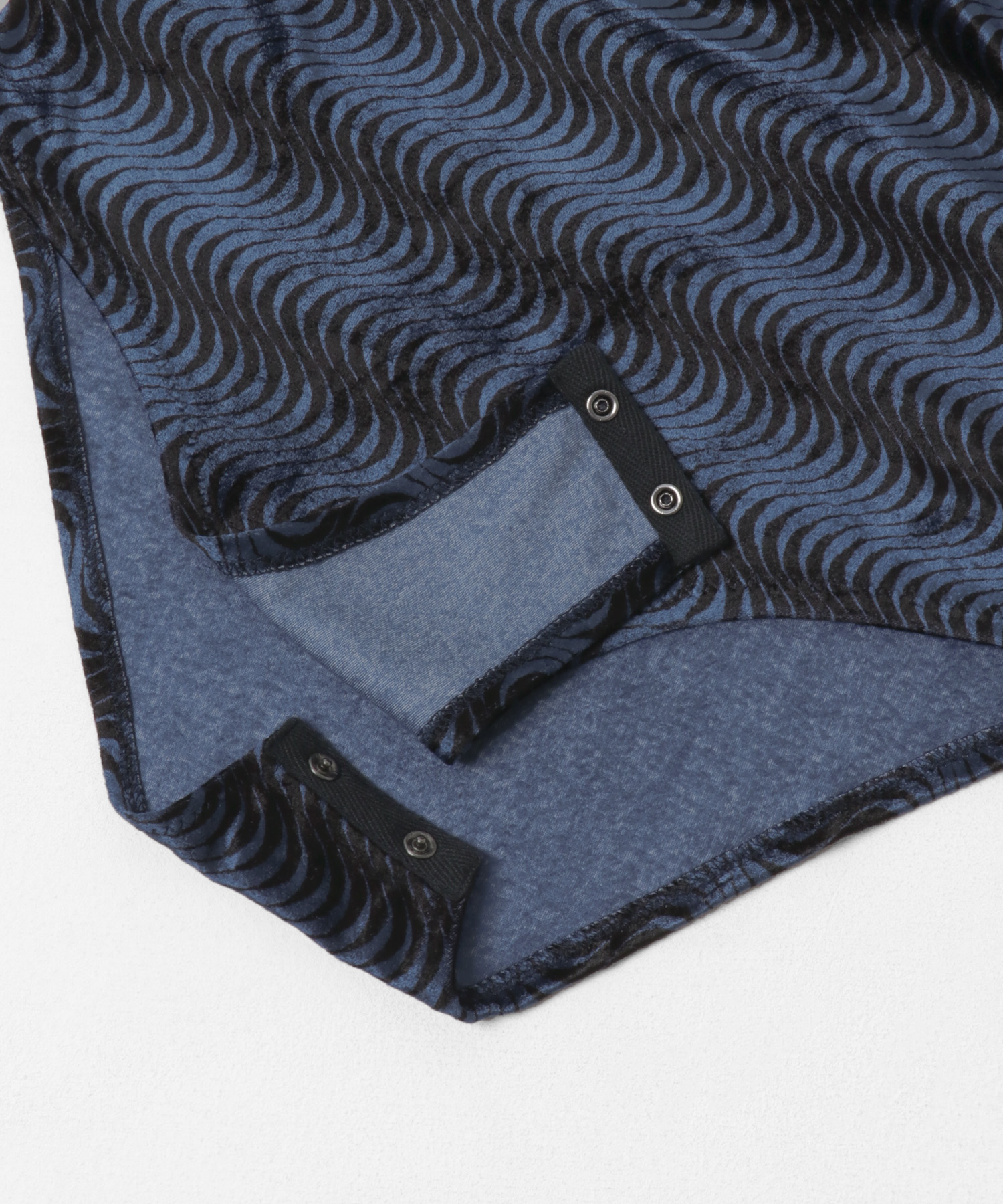 TanC TOKYO　PATTERN VELOUR ROMPERSE BLUE Free