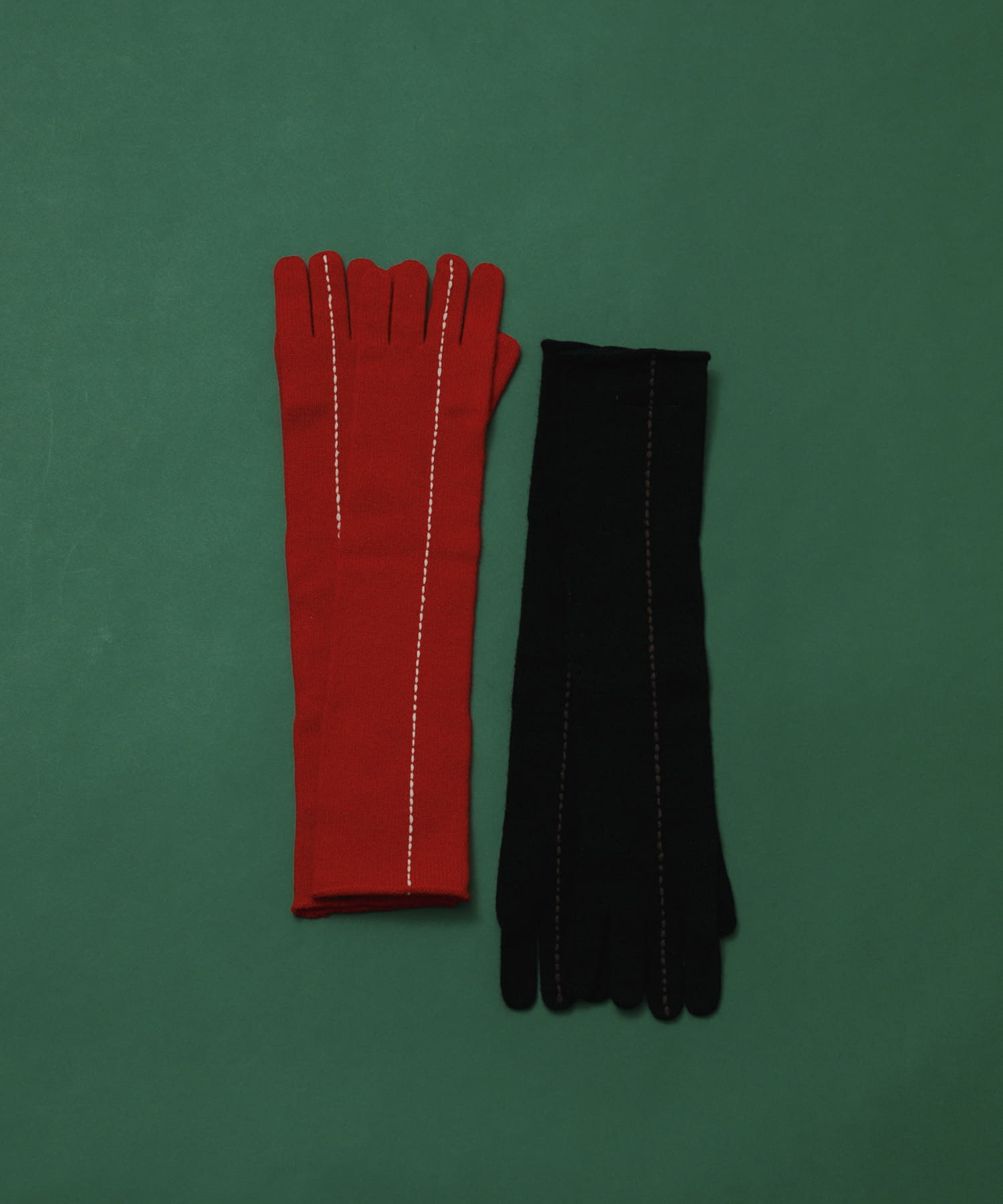 kokyo　Long Stitch Gloves Red Free