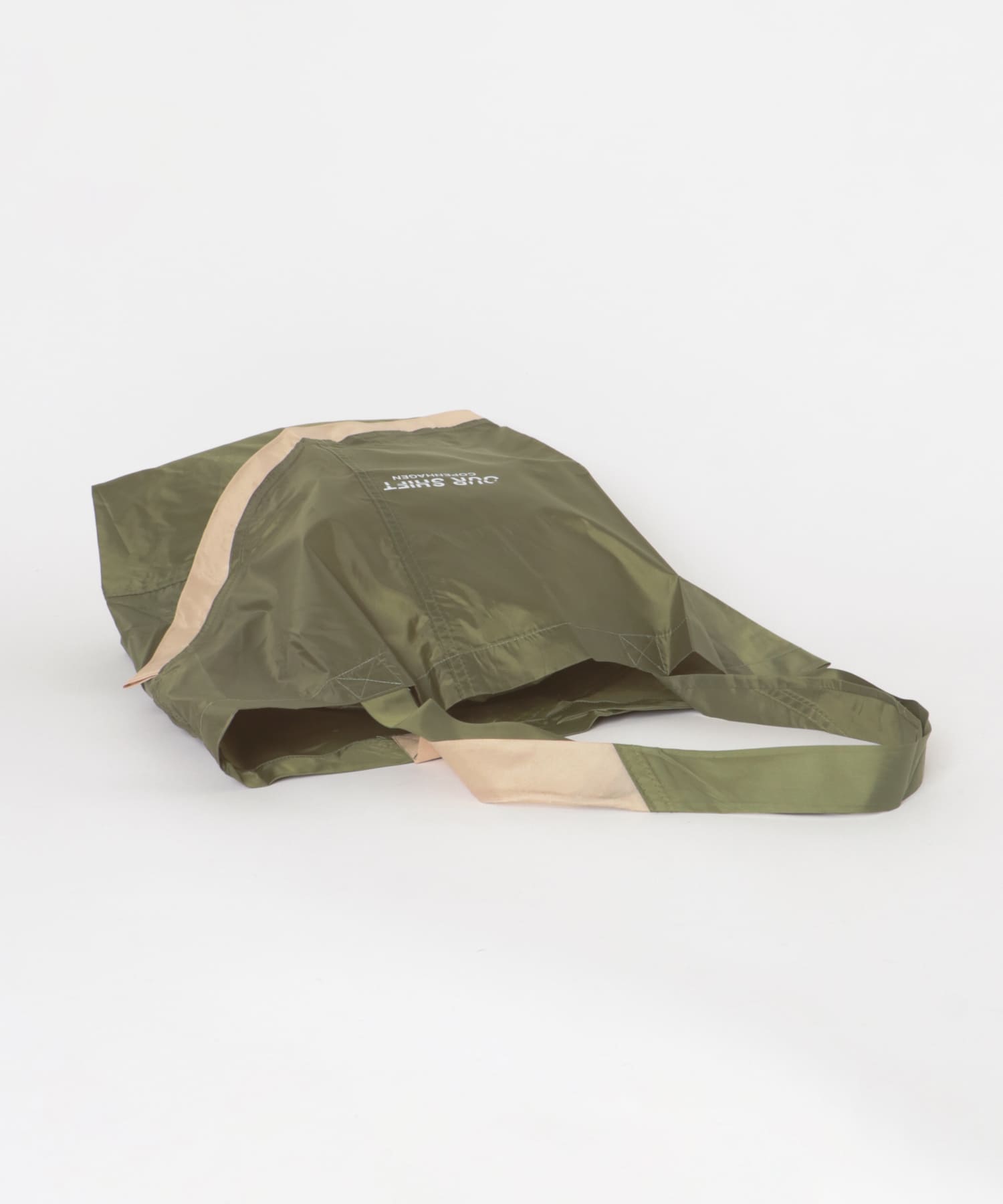 OUR SHIFT　Upcycled Tote Bag L green M