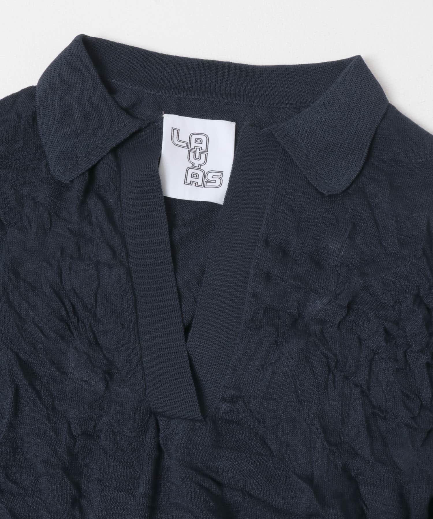 LAYAS　SIWA POLO KNIT NAVY One