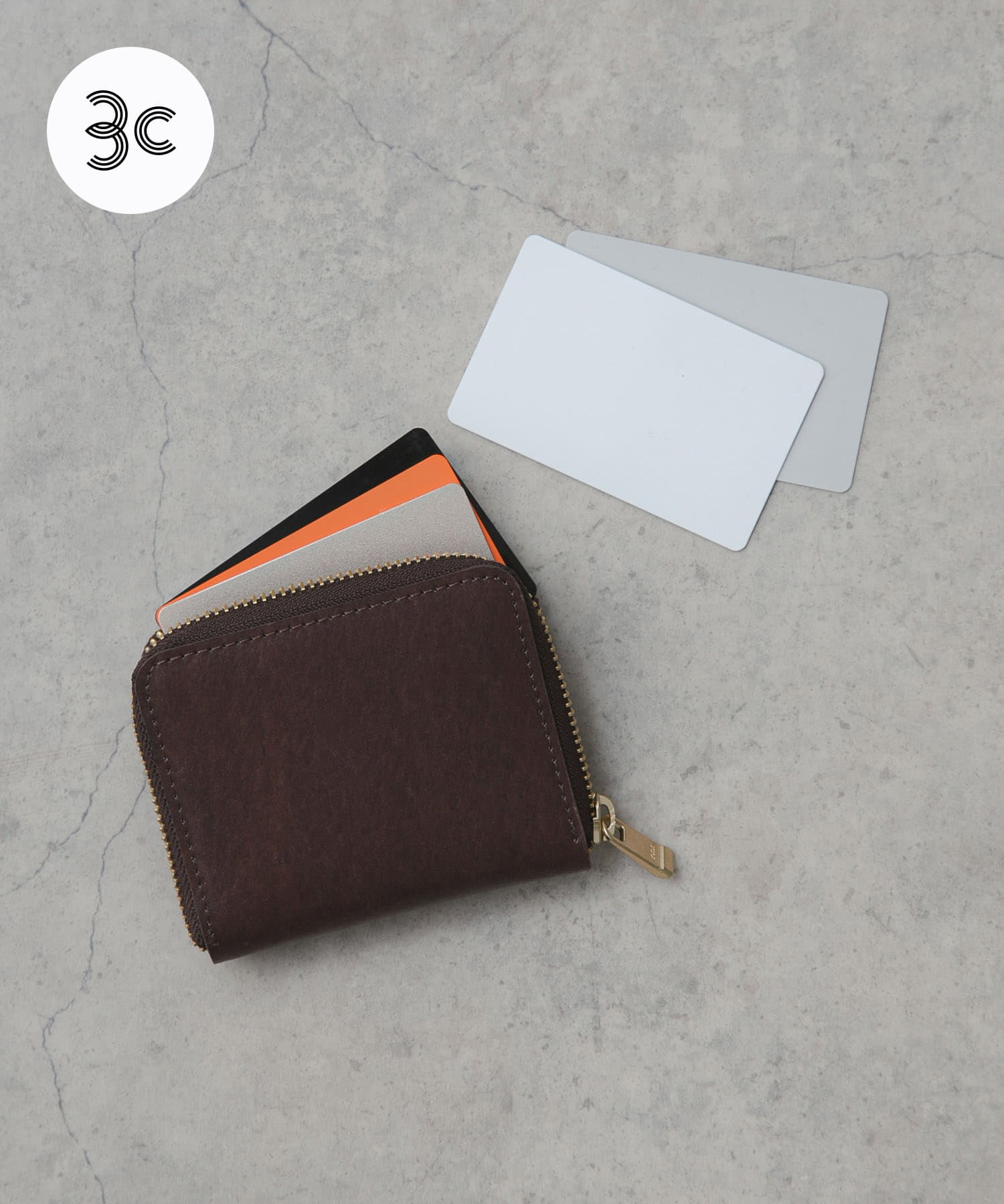 commpost　ミニウォレット Brown One