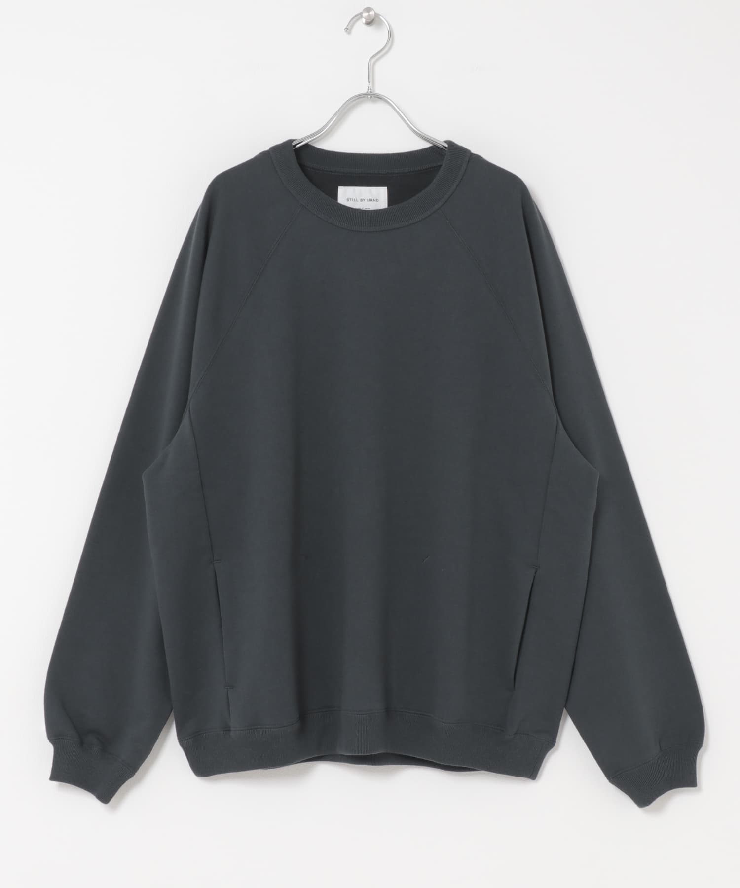 STILL BY HAND　フレンチテリーラグランスウェット SLATE BLUE 46