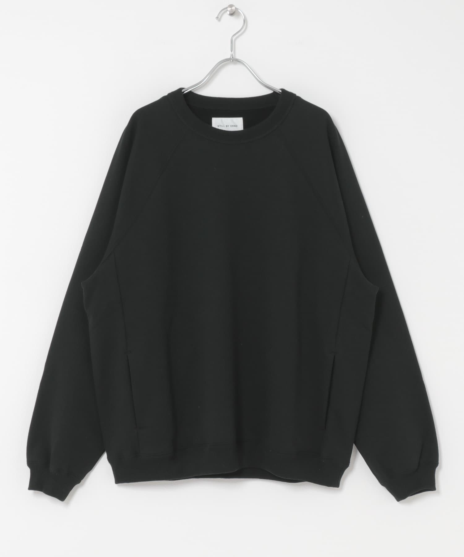 STILL BY HAND　フレンチテリーラグランスウェット INK BLACK 46