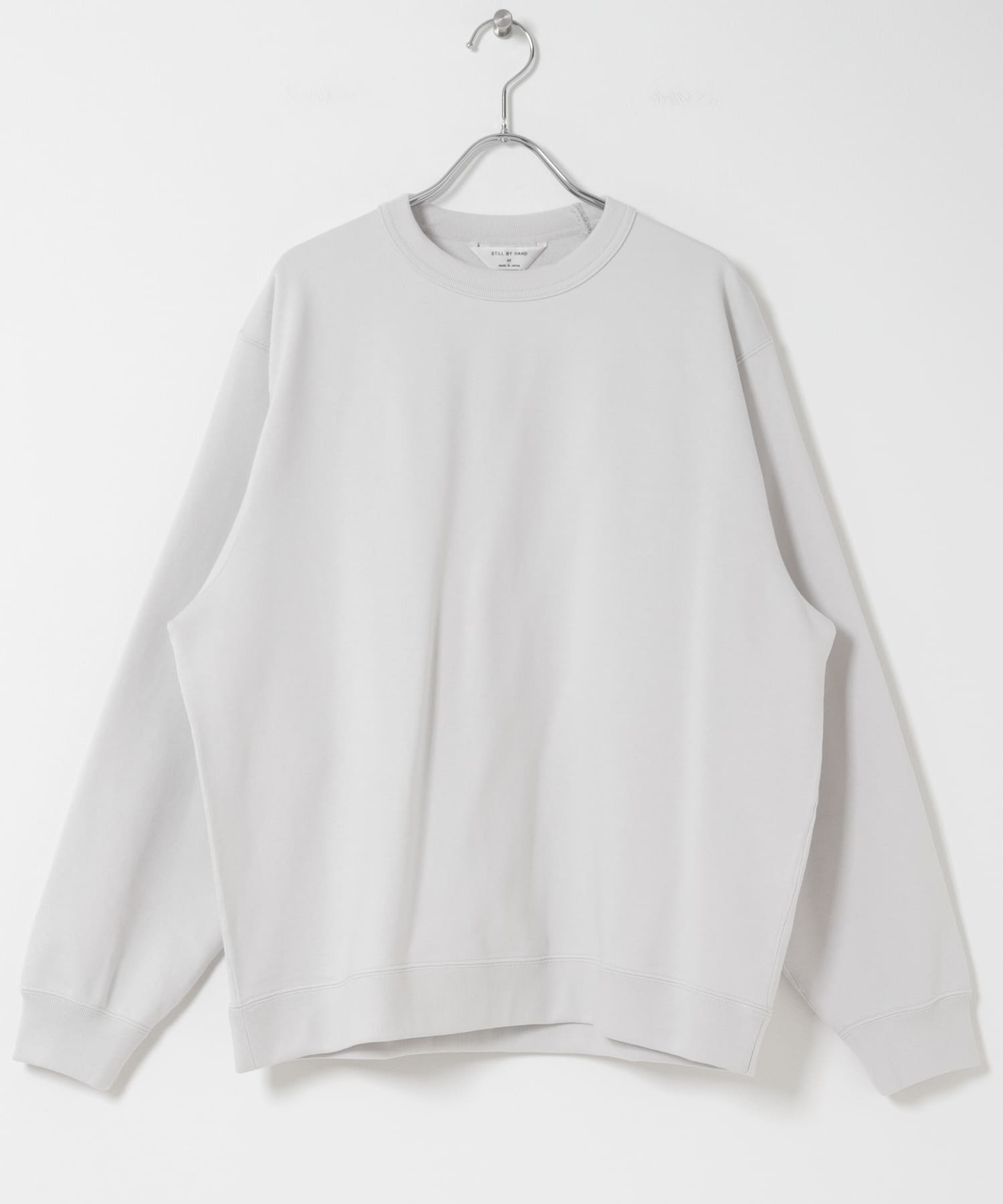 STILL BY HAND PIMA COTTON SWEATSHIRTS(46 ASH WHITE): トップス