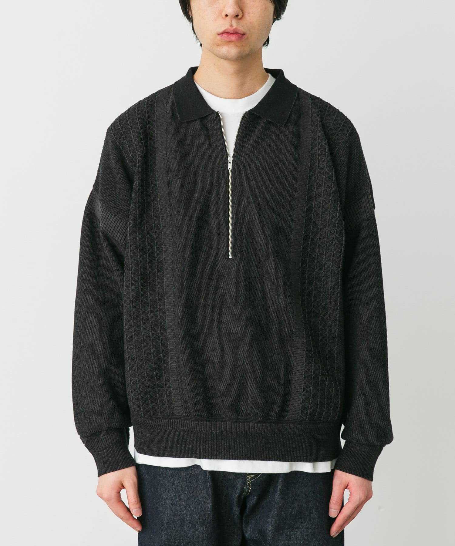 YASHIKI KANTO ZIP POLO(1 M.GRAY): トップス｜URBAN RESEARCH公式
