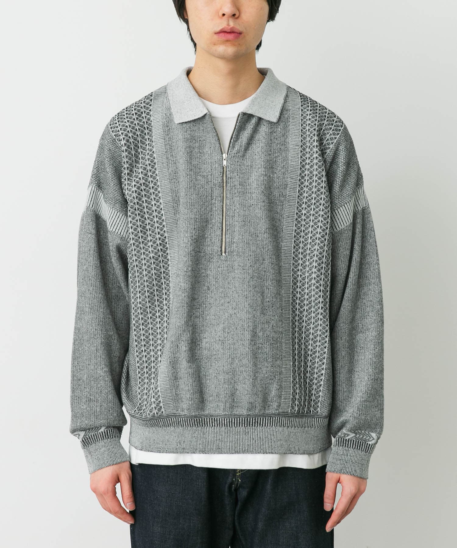 YASHIKI KANTO ZIP POLO(1 M.GRAY): トップス｜URBAN RESEARCH公式