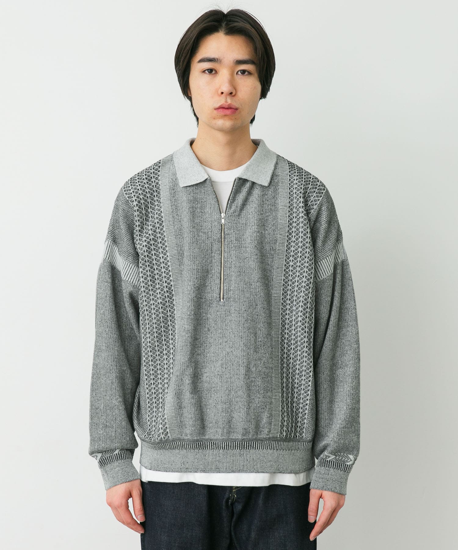 YASHIKI KANTO ZIP POLO(1 M.GRAY): トップス｜URBAN RESEARCH公式