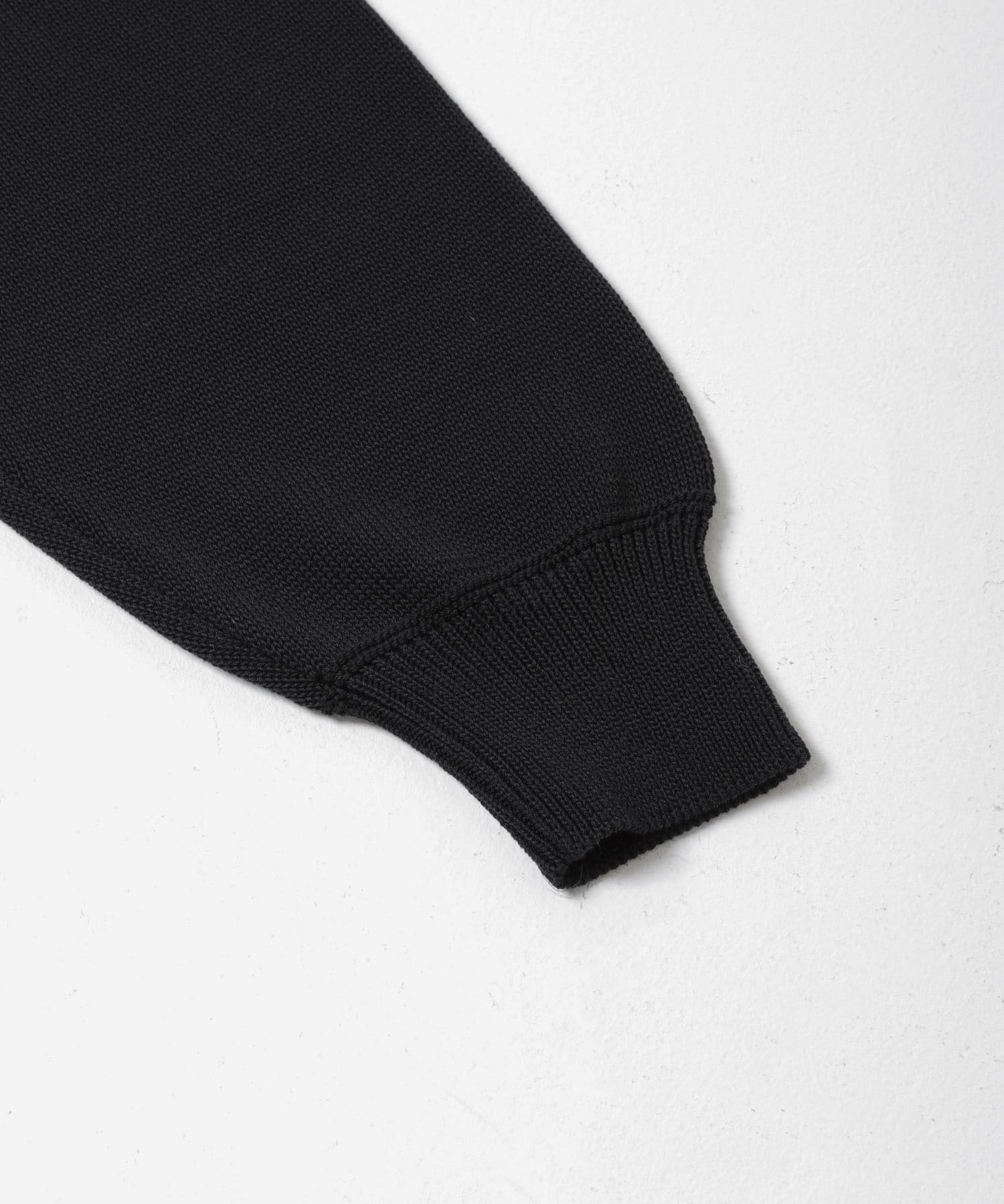 STILL BY HAND　10G COTTON SWEATER D.CHARCOAL 46