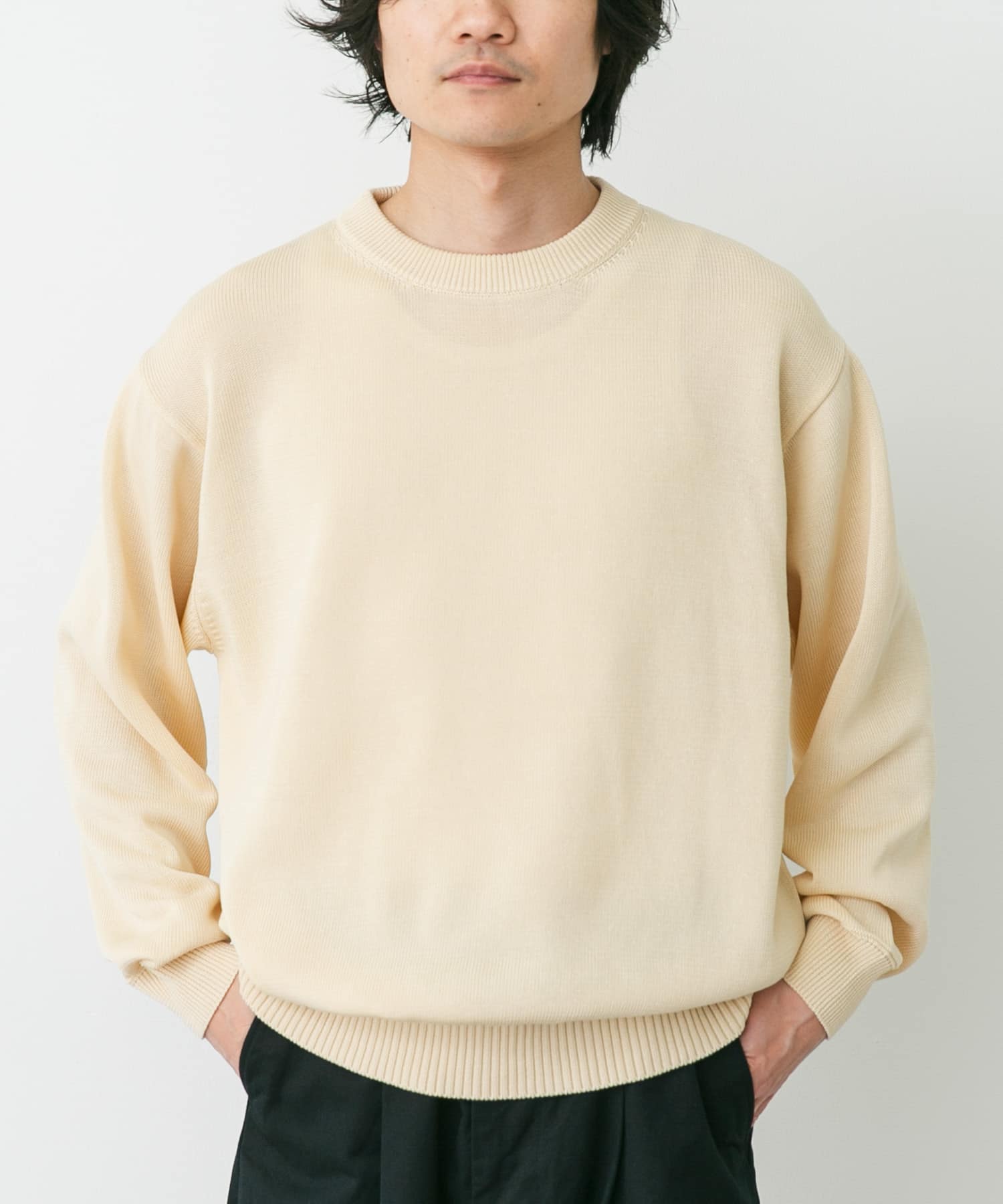 STILL BY HAND　10G COTTON SWEATER