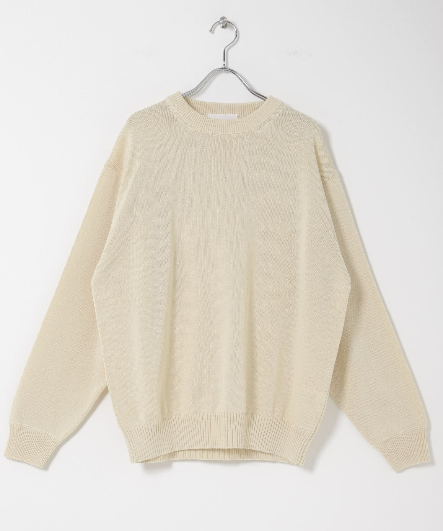 STILL BY HAND　10G COTTON SWEATER NATURAL 46