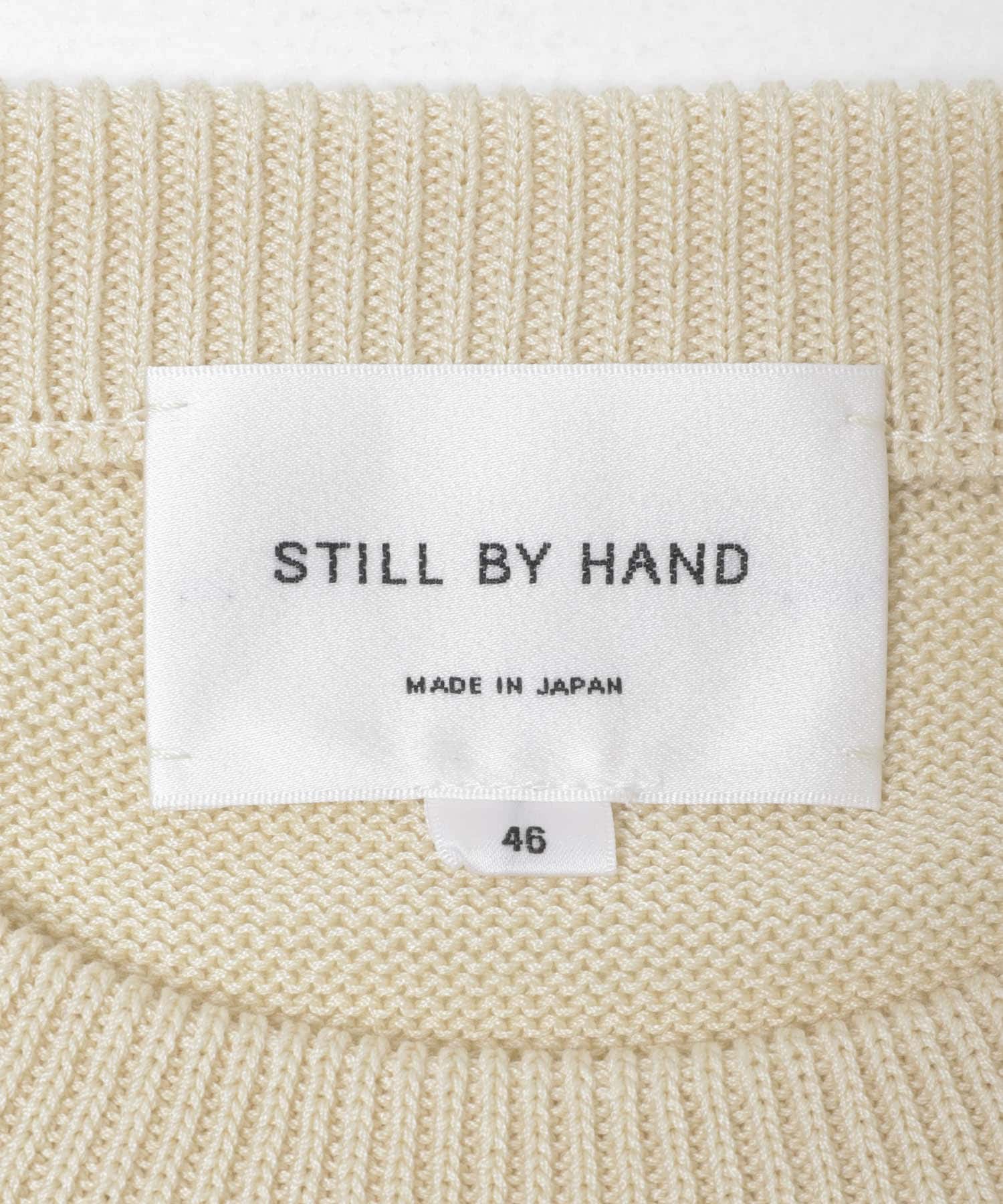 STILL BY HAND　10G COTTON SWEATER NATURAL 46