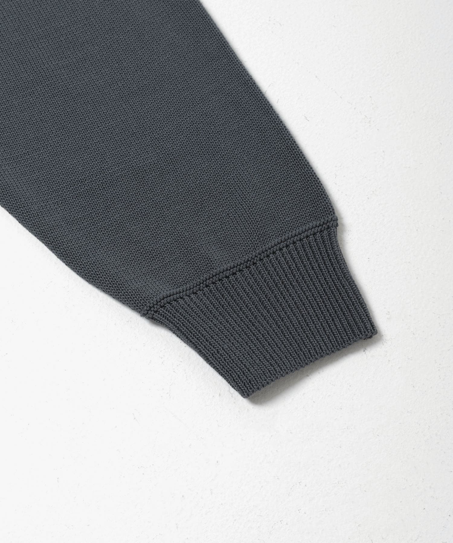 STILL BY HAND　10G COTTON SWEATER BLUE GREY 46