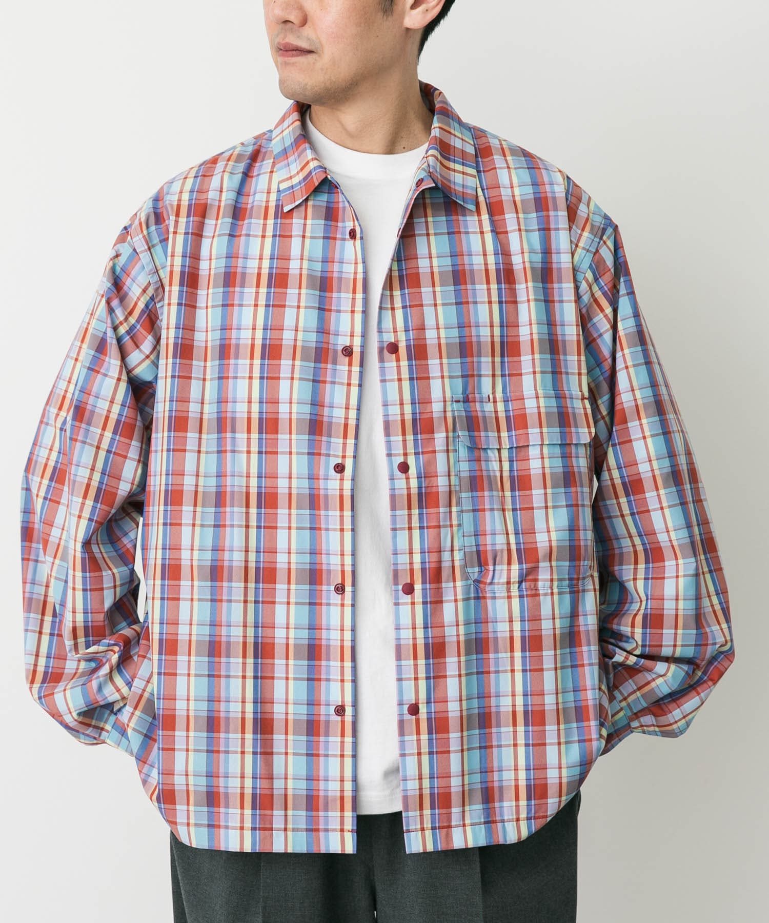 Snow Peak Apparel　FADE CHECK BREEZY SHIRTS