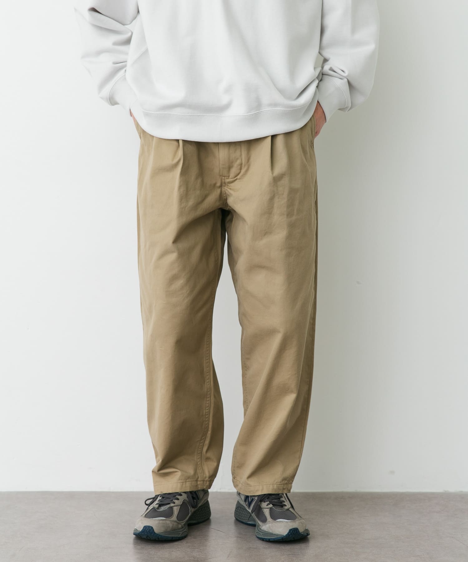 STILL BY HAND　SELVEDGE 1 PLEAT PANTS