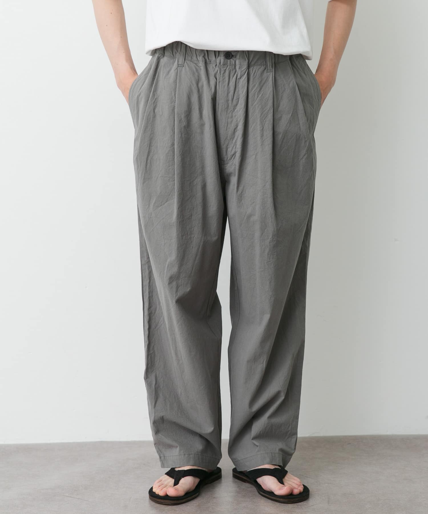 STILL BY HAND　強撚コットンテーパードパンツ