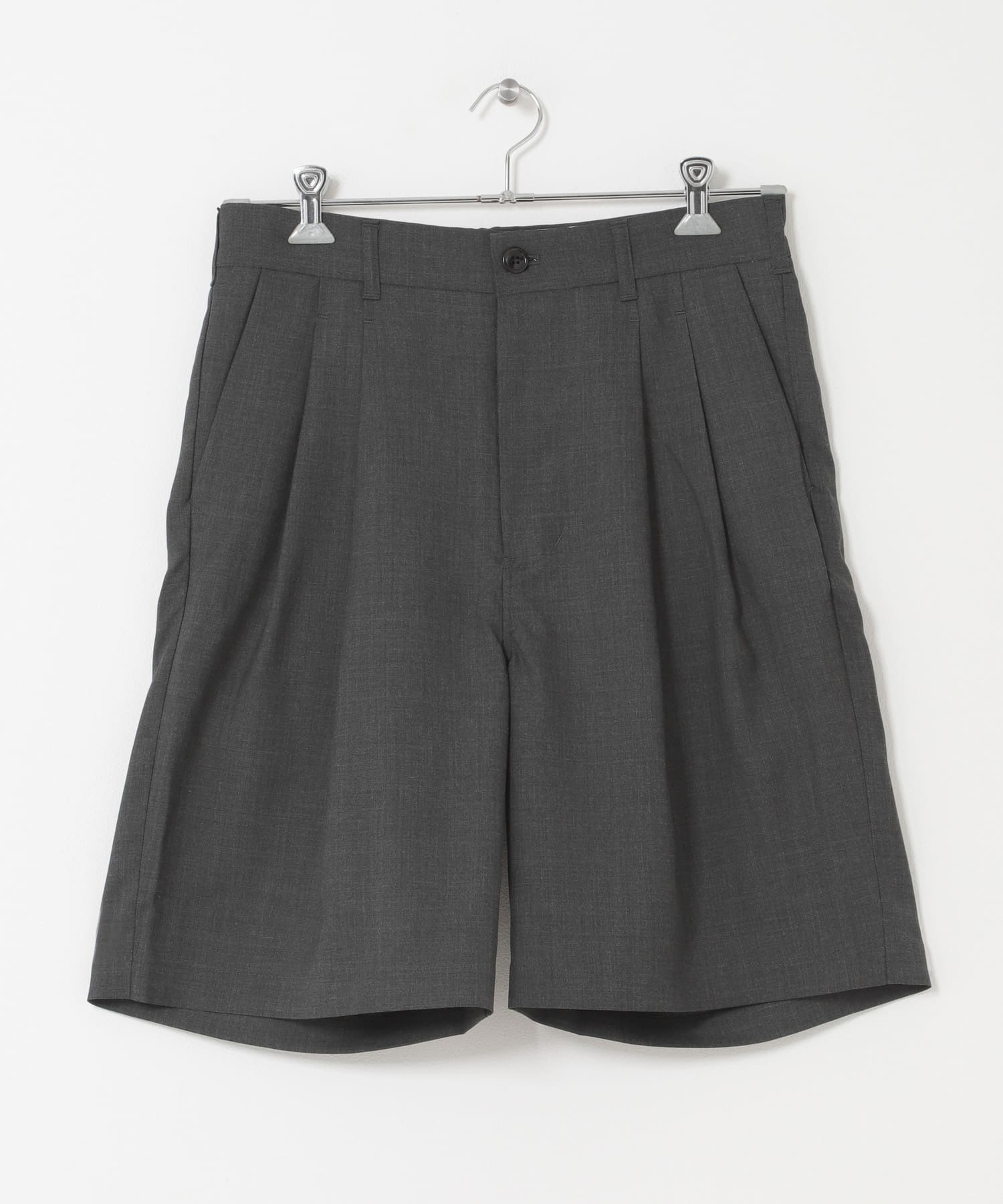 STILL BY HAND　スーパー120サマーウールショーツ CHARCOAL 44