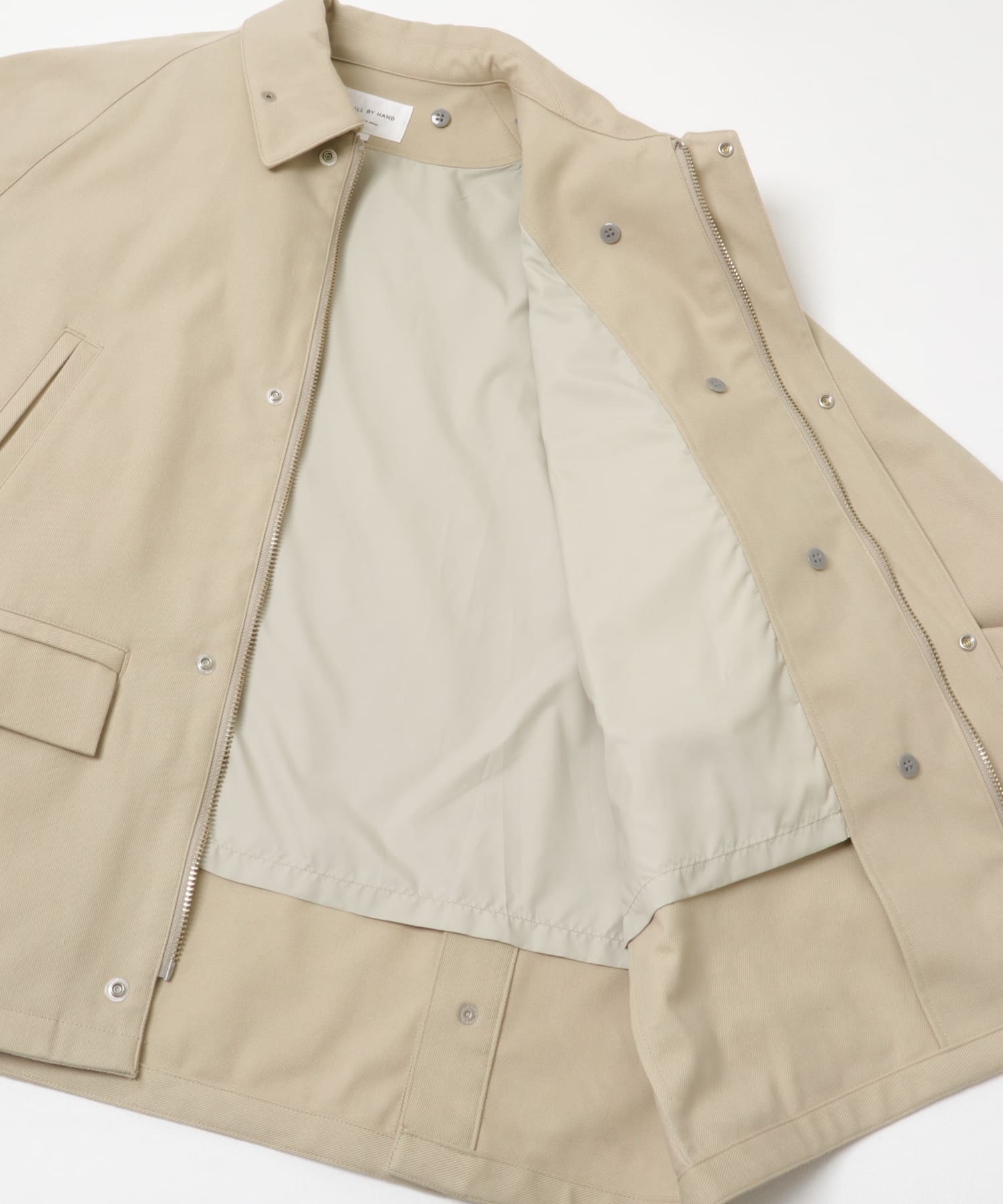 STILL BY HAND　ライナー付きショートブルゾン BEIGE 46