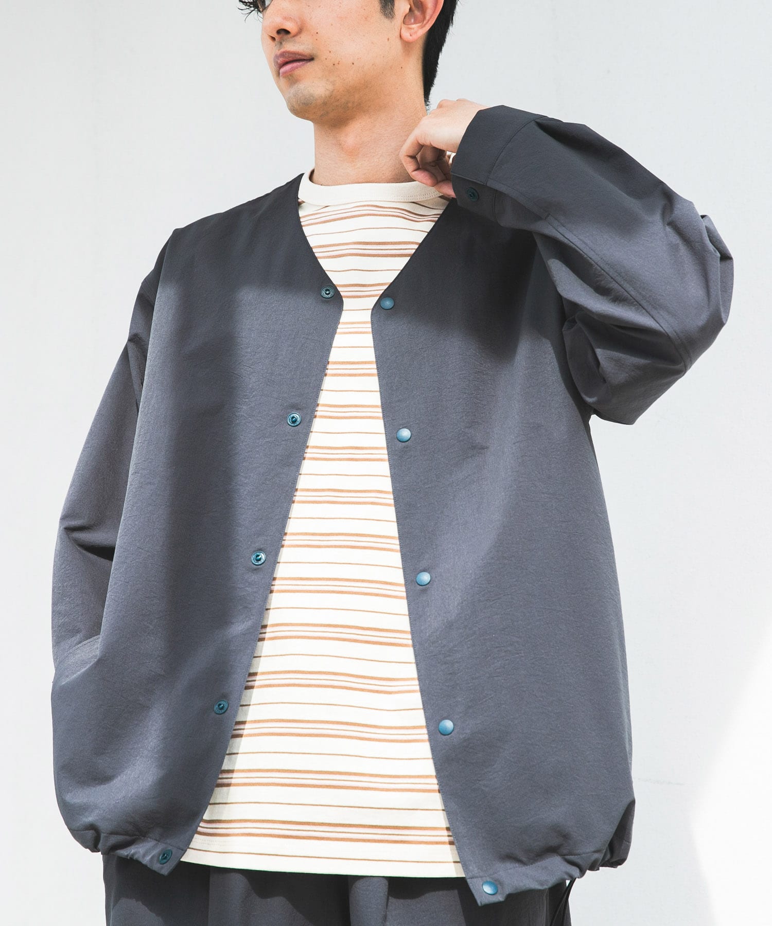 別注』Marmot×DOORS DOTAIR CARDIGAN SHIRTS(M BLUE GRAY): アウター