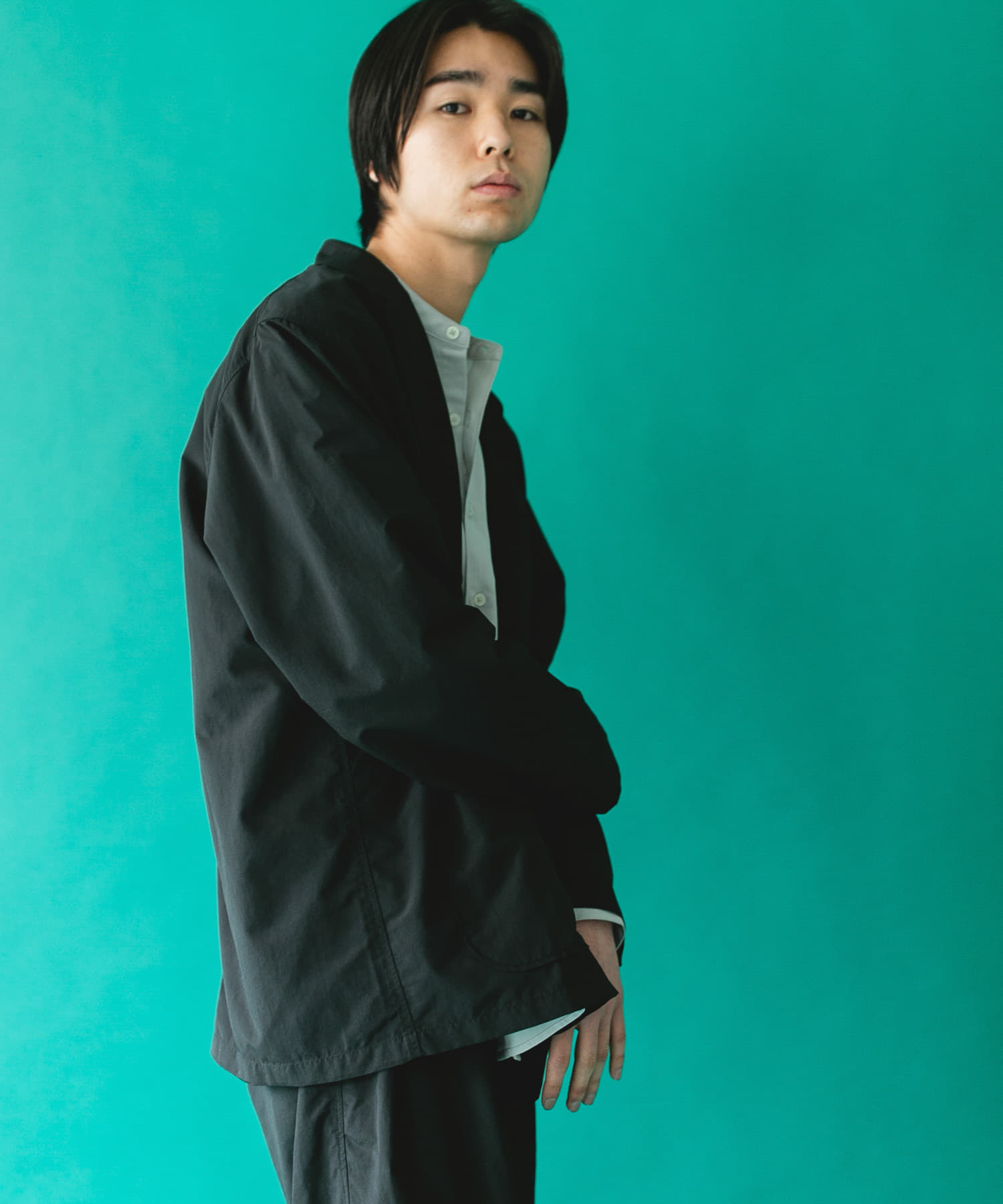 別注』BURLAP OUTFITTER×DOORS SUPPLEX NYLON 2B JACKET(M RAVEN