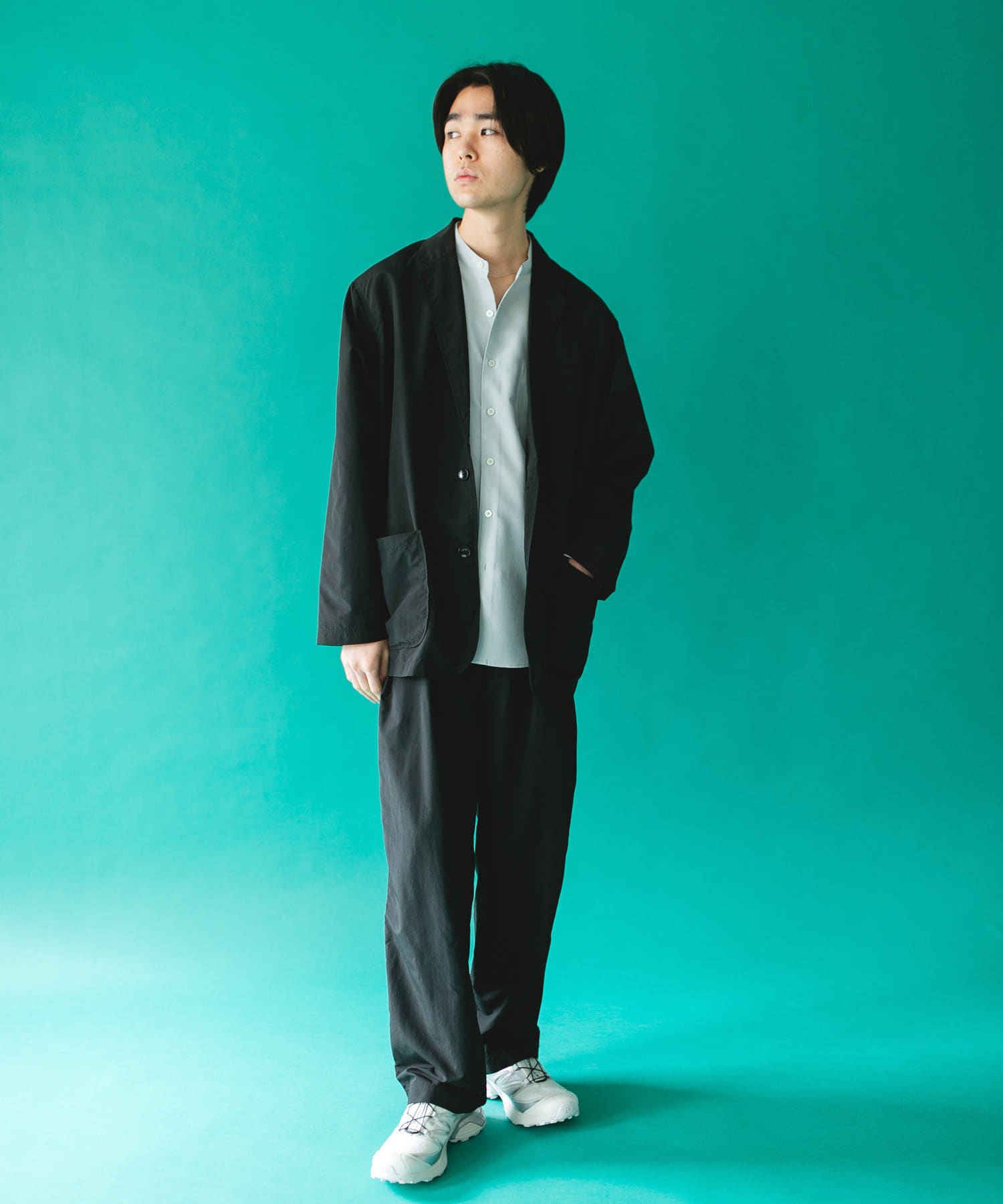 別注』BURLAP OUTFITTER×DOORS SUPPLEX NYLON 2B JACKET(M RAVEN