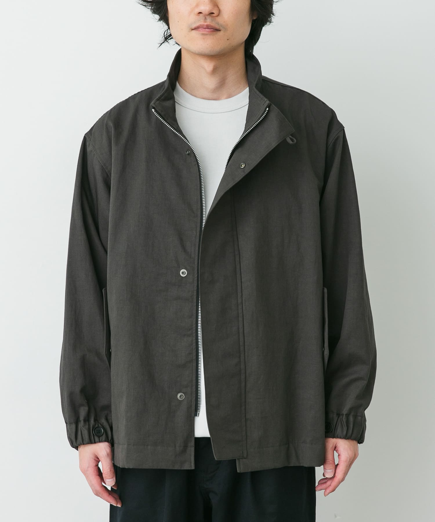 STILL BY HAND STAND COLLAR BLOUSON(46 TAUPE): アウター｜URBAN