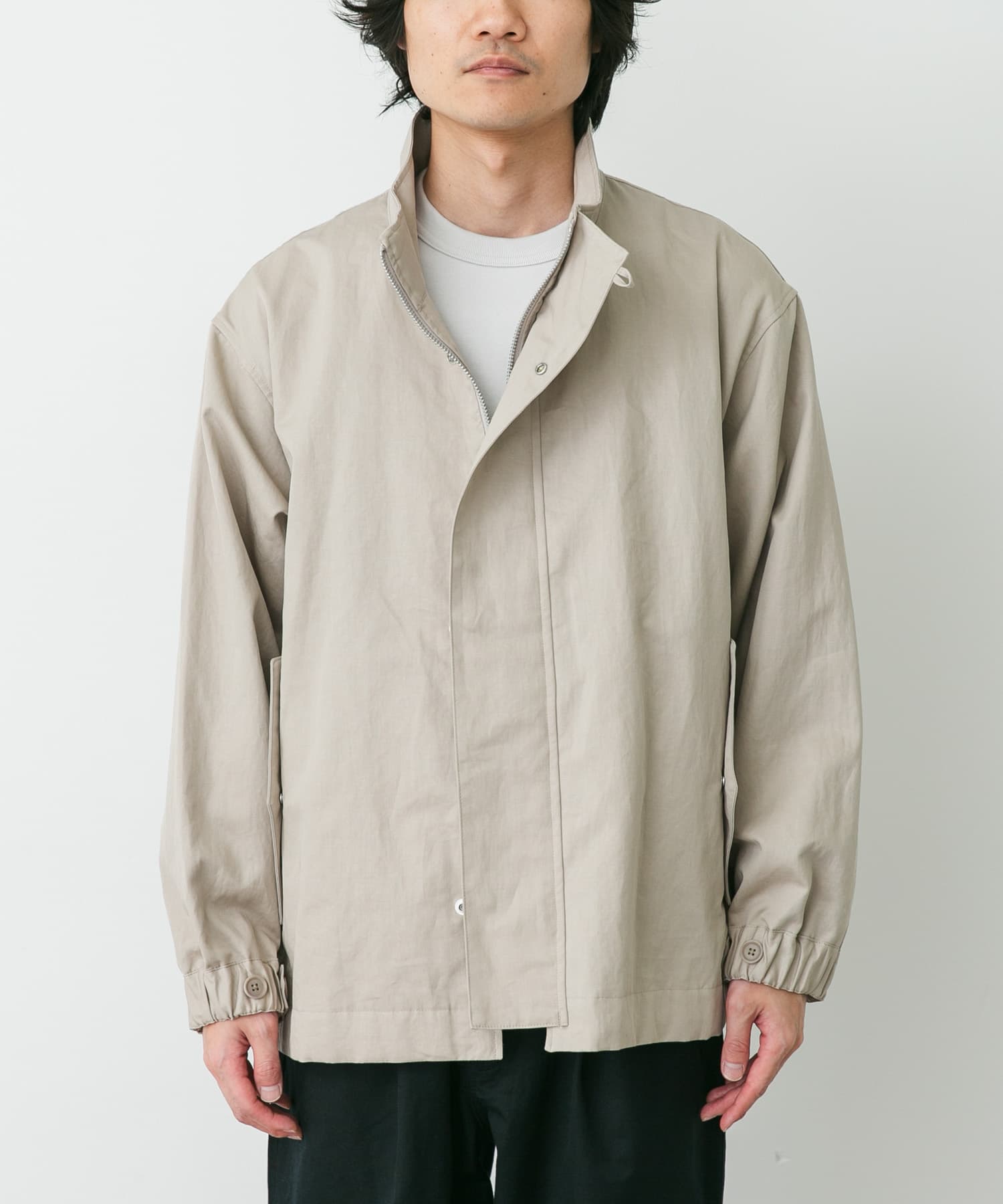 STILL BY HAND STAND COLLAR BLOUSON(46 TAUPE): アウター｜URBAN