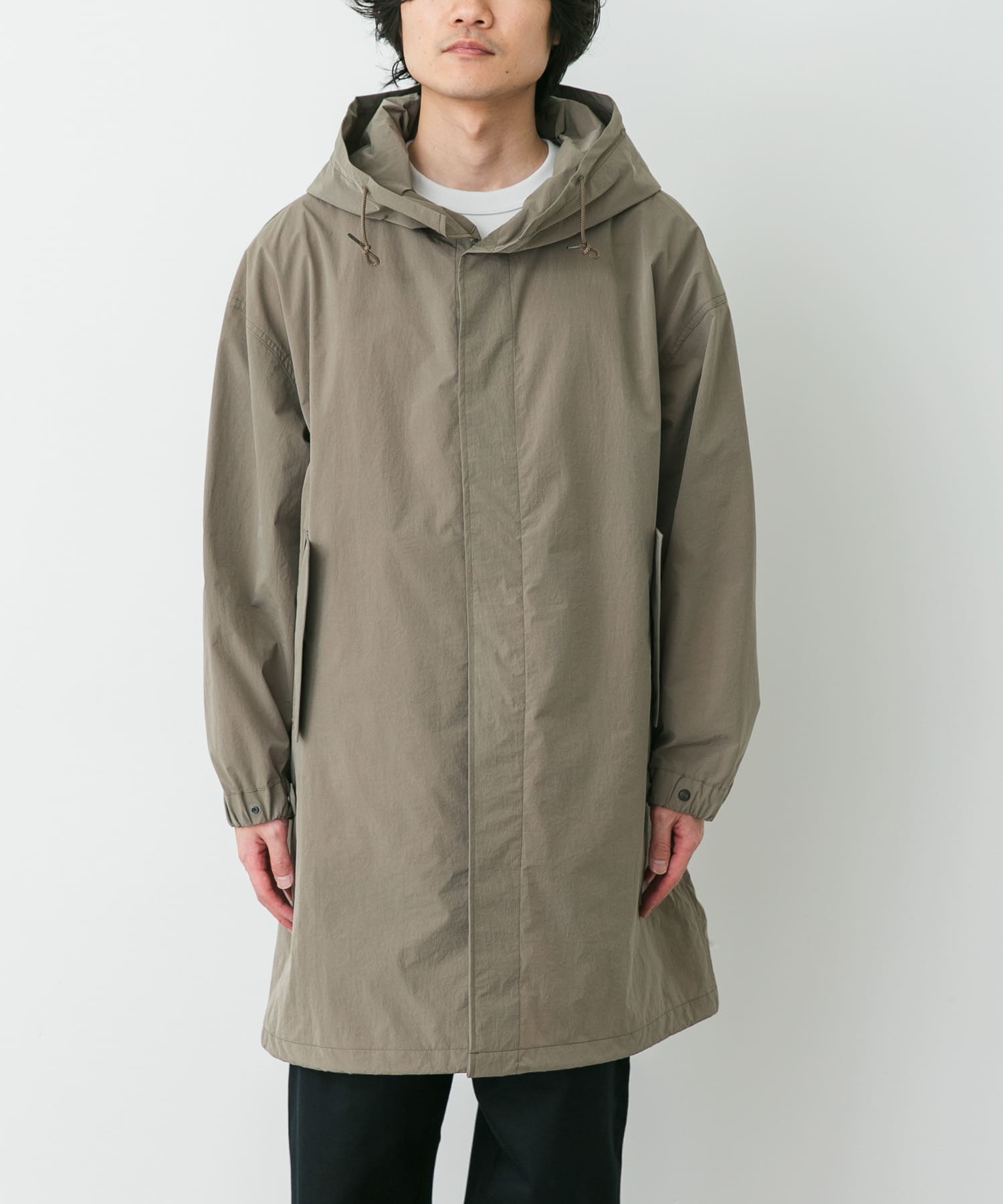 STILL BY HAND　HOODED NYLON COAT