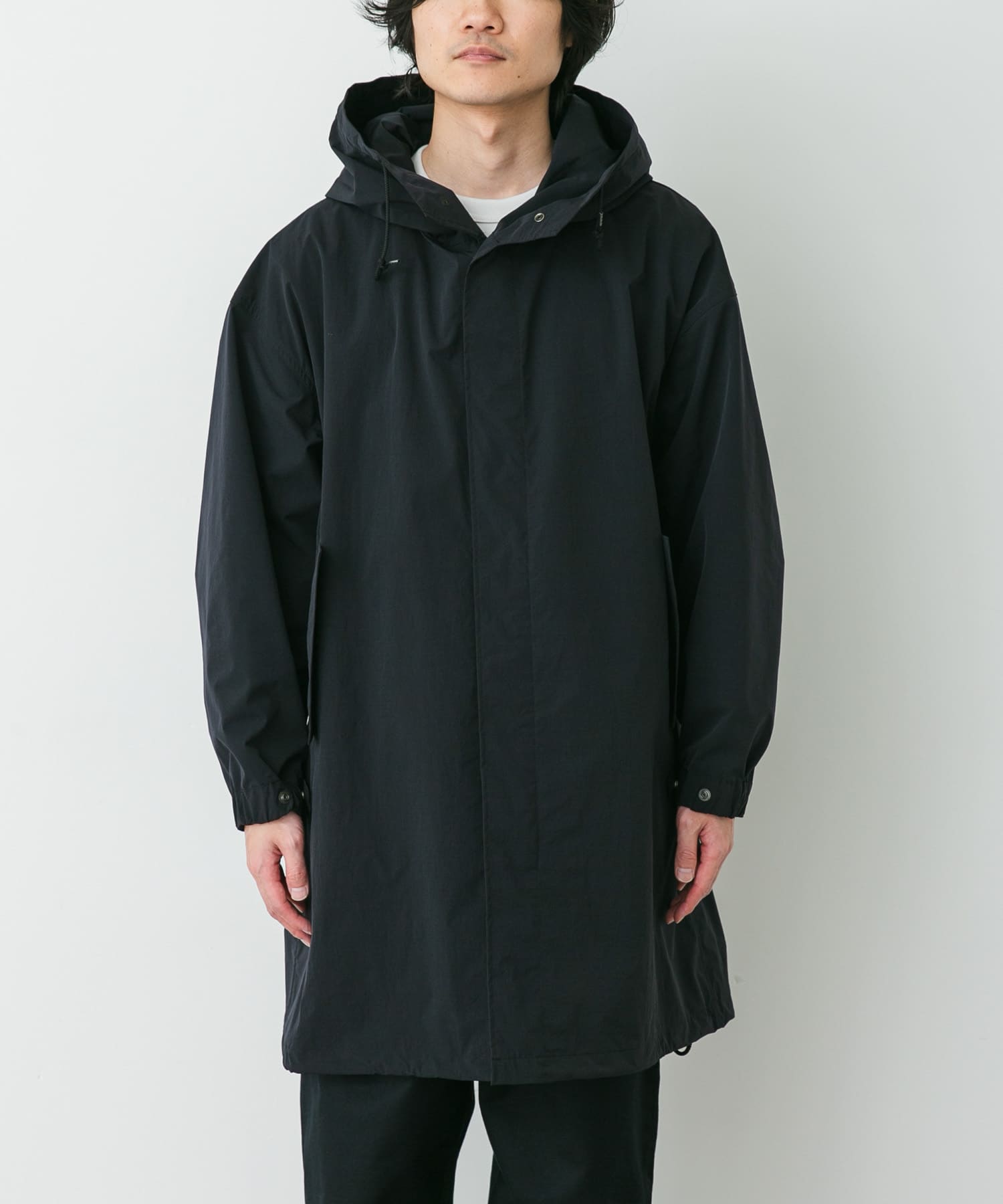 STILL BY HAND　HOODED NYLON COAT