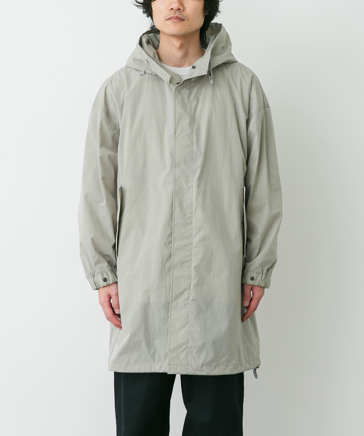 STILL BY HAND　HOODED NYLON COAT