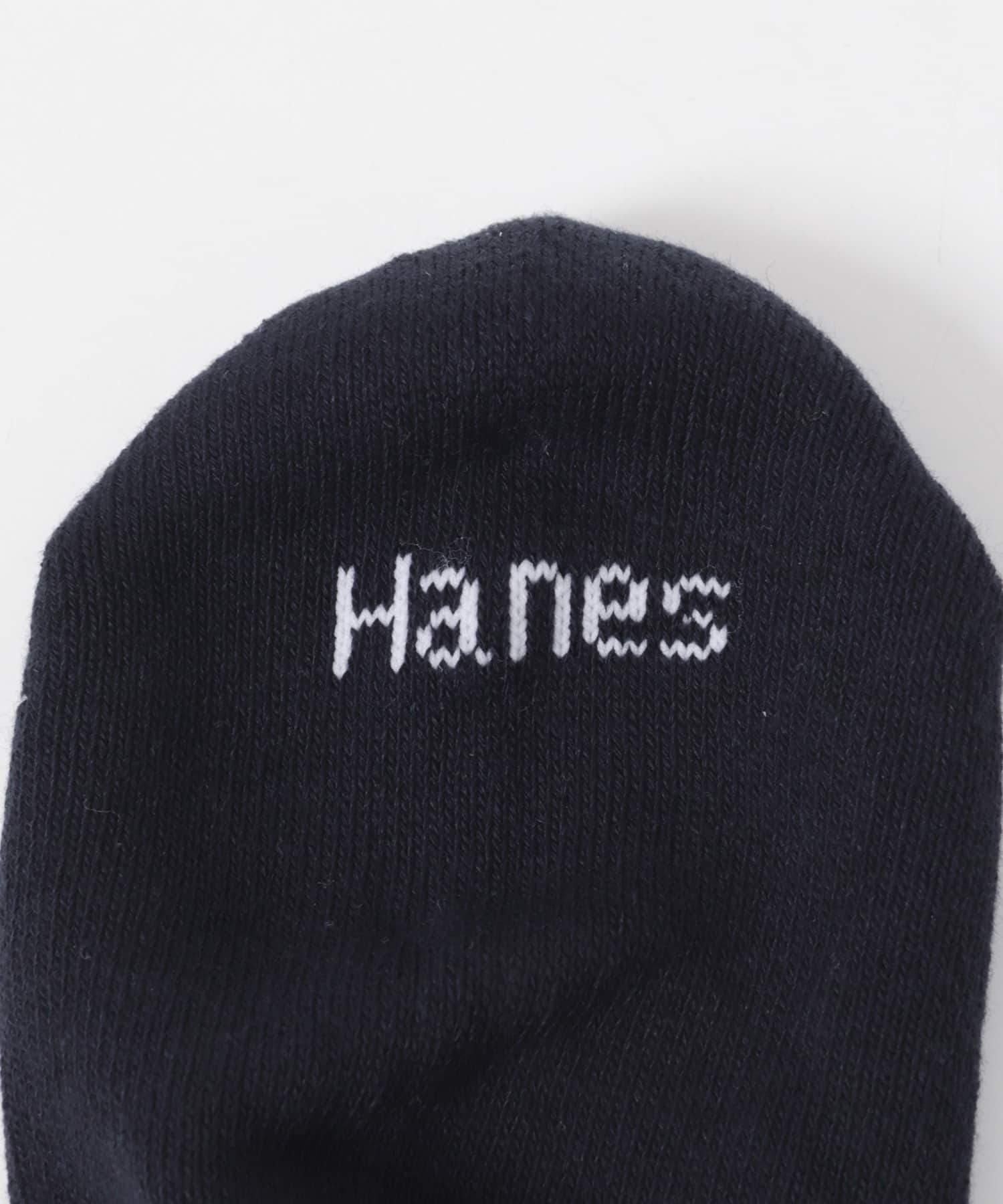 HANES　クルーソックス2P NVY×CHC M