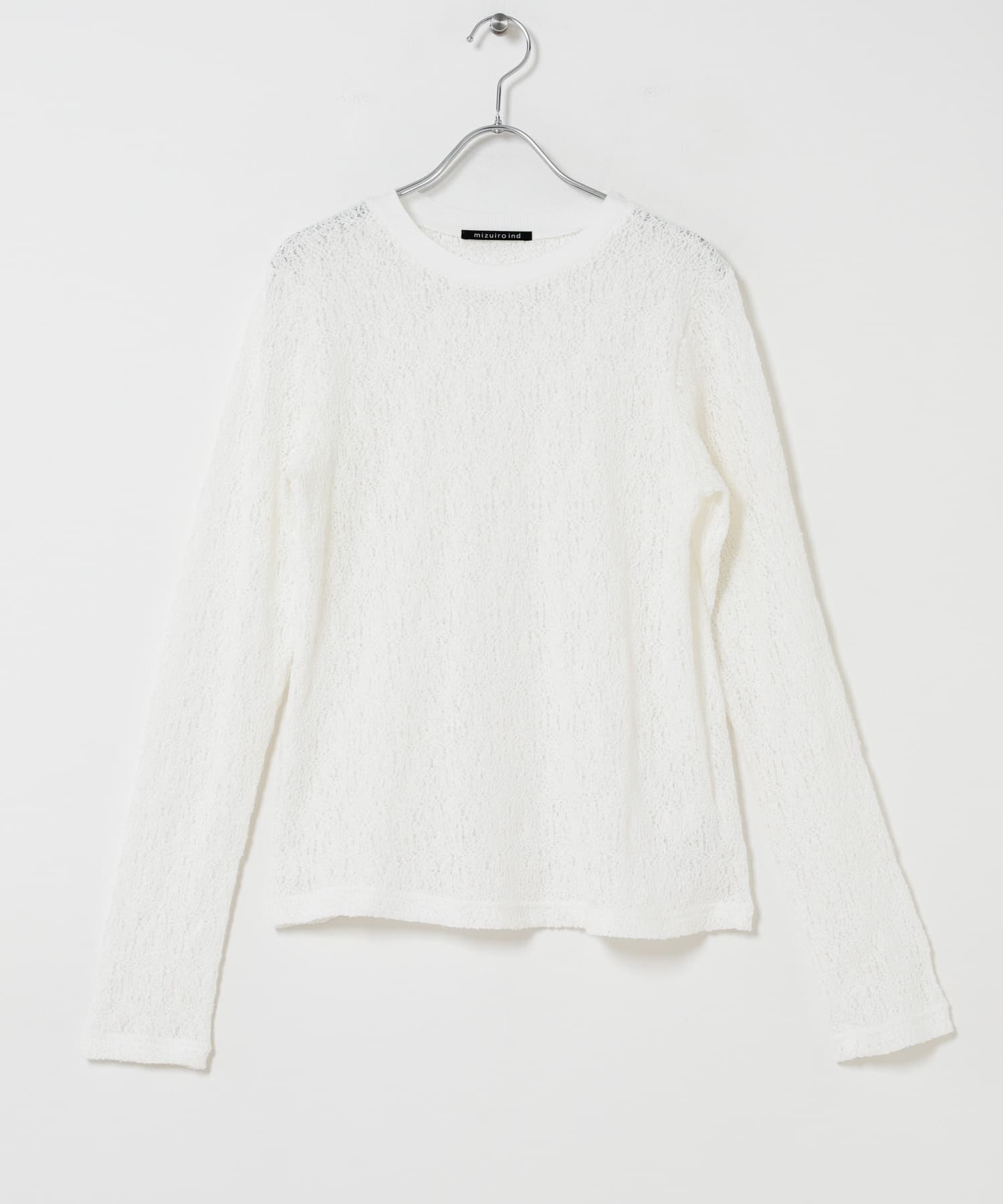 mizuiro-ind　LACE CREW NECK T-SHIRTS