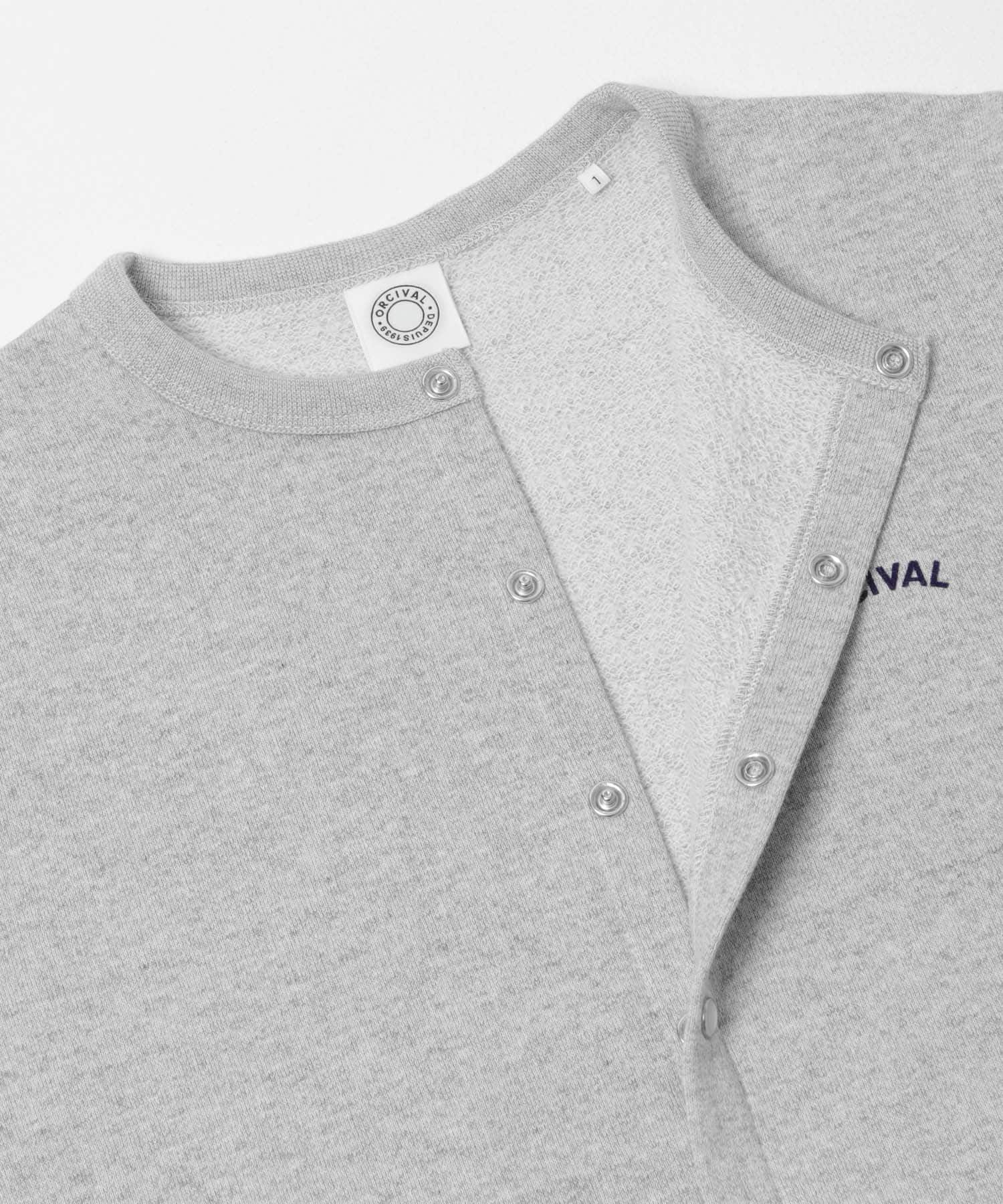 ORCIVAL　CREW NECK CARDIGAN GREY 1