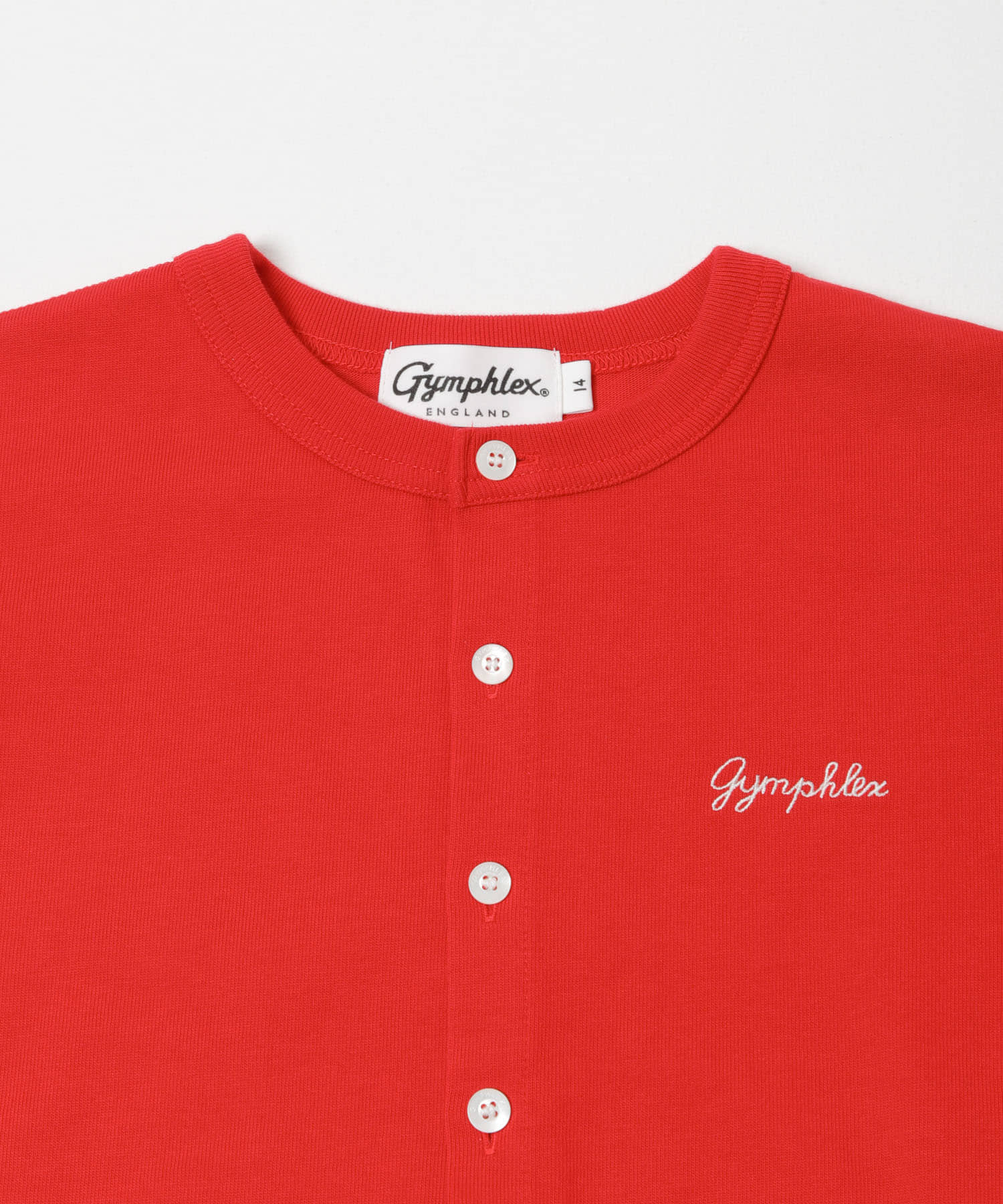 GYMPHLEX　SHORT CREW NECK CARDIGAN RED 14