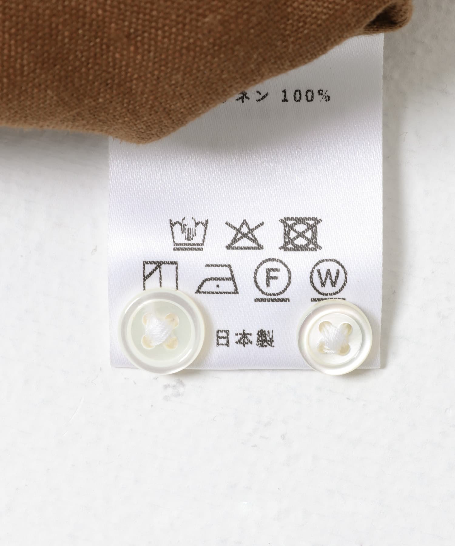 FUJI　LINEN STANDARD SHIRTS BROWN 2